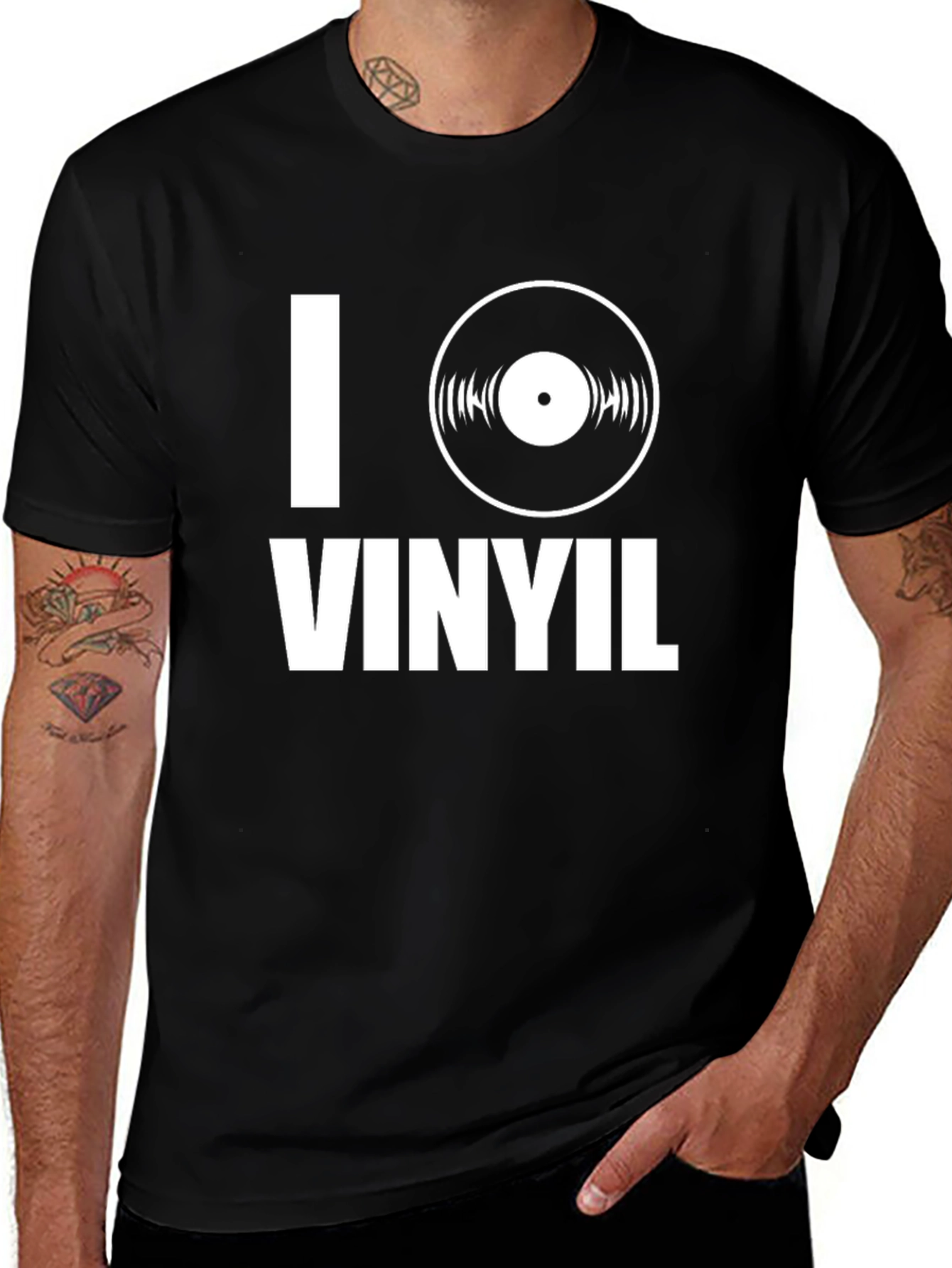 Variant 12 of I Love Vinyl Record Graphic Tee - Music Lover T-Shirt