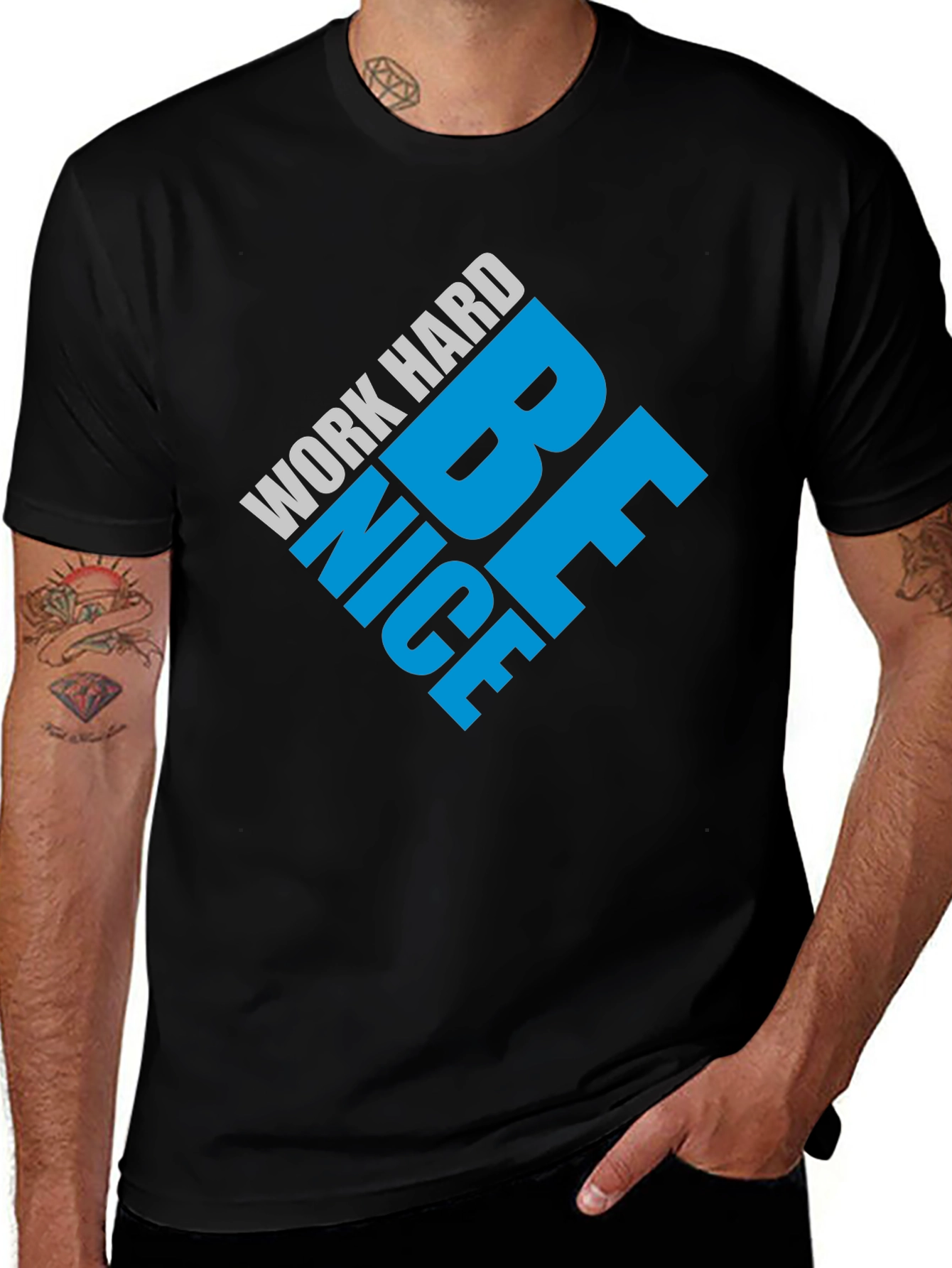 Work Hard Be Nice Black T-Shirt