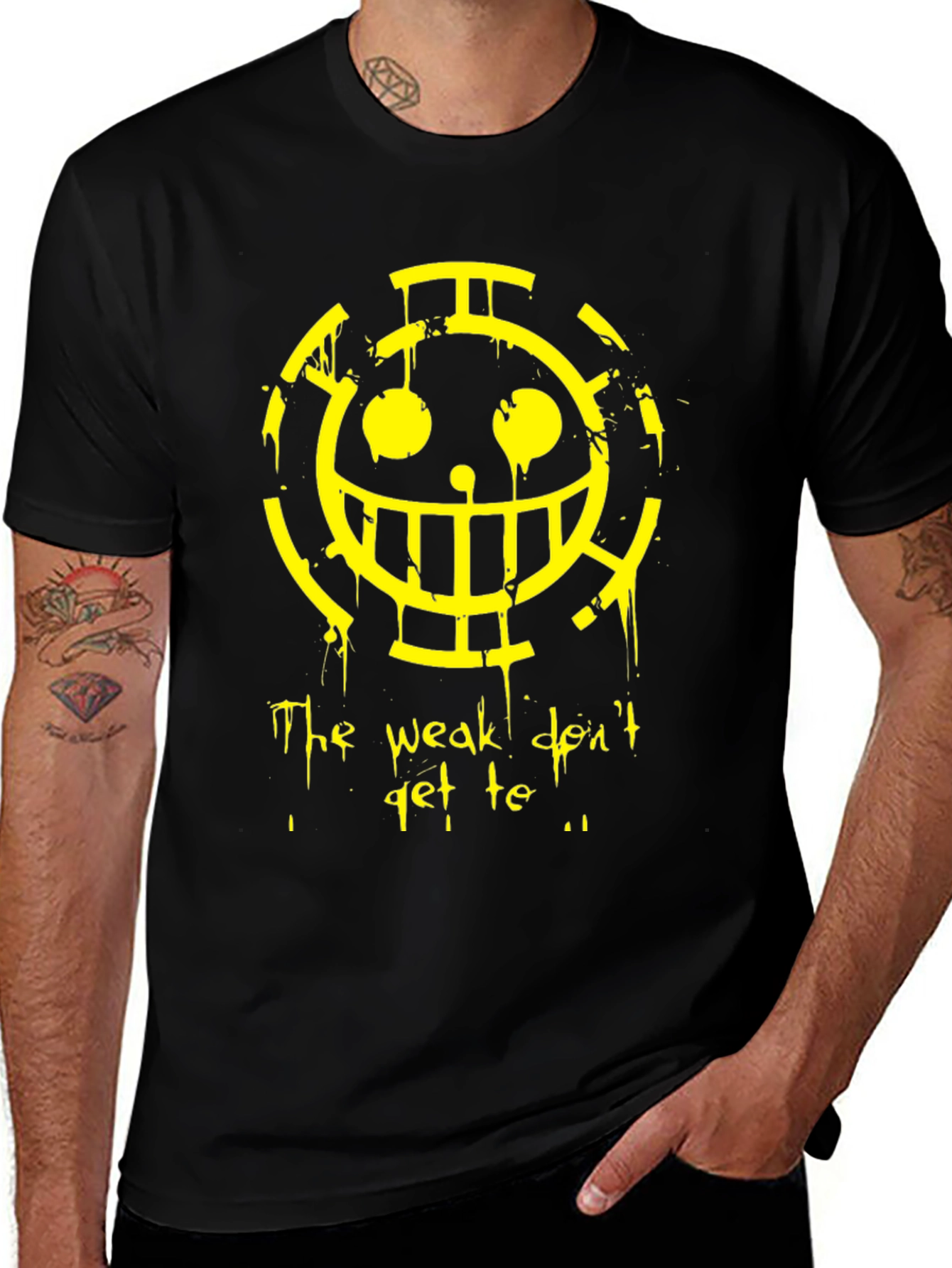 One Piece Law's Crew Jolly Roger Black T-Shirt