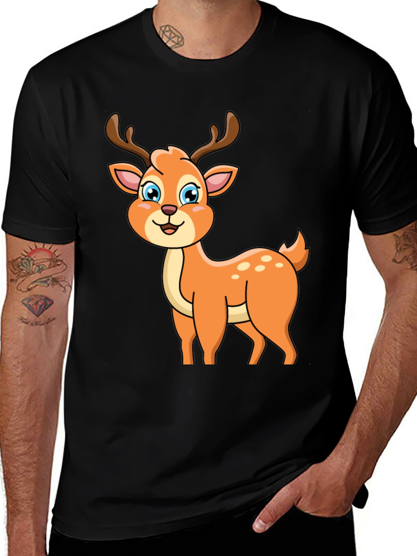 Variant 11 of Cute Cartoon Deer Graphic T-Shirt