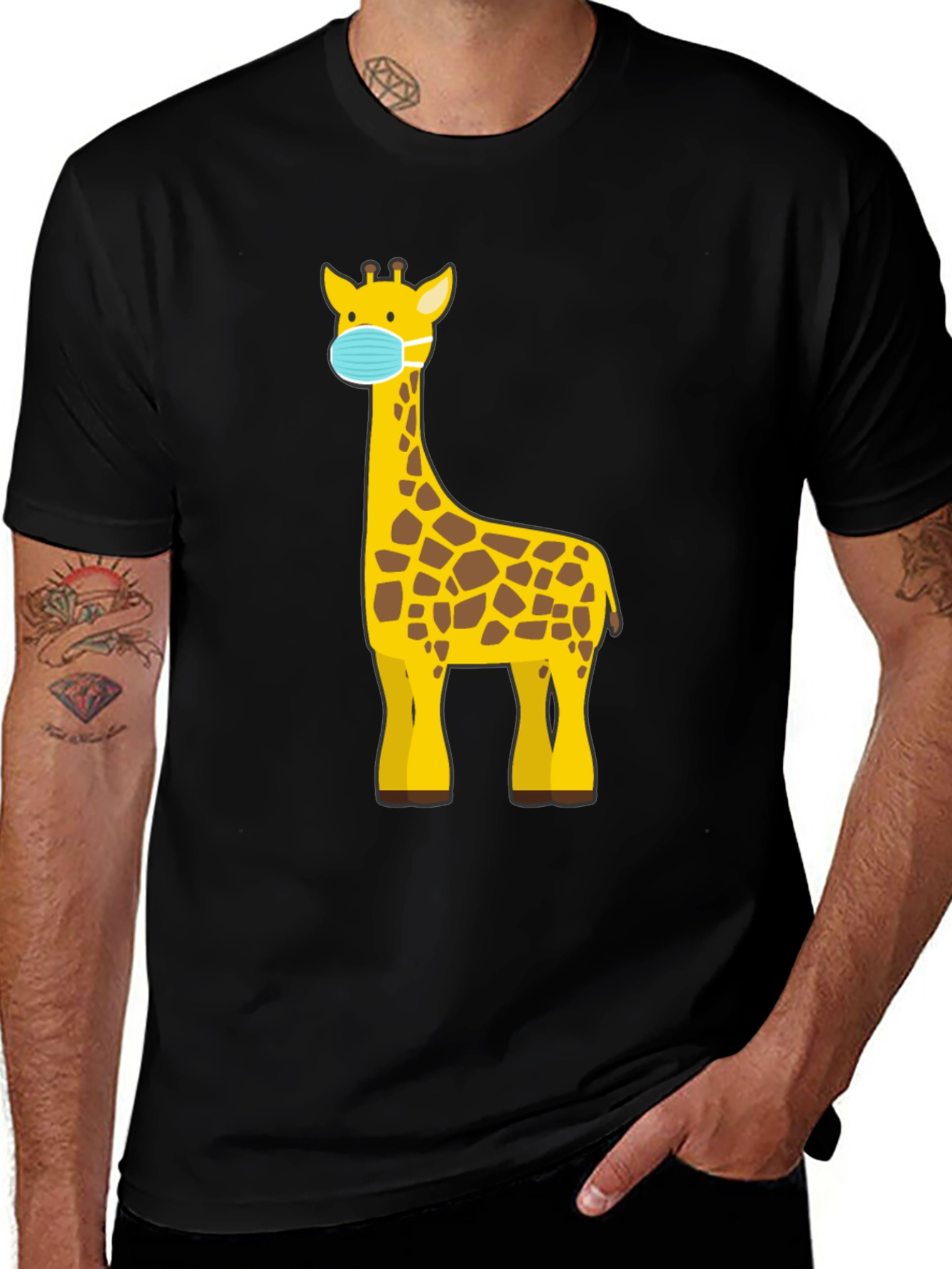 Variant 11 of Giraffe Mask Graphic T-Shirt