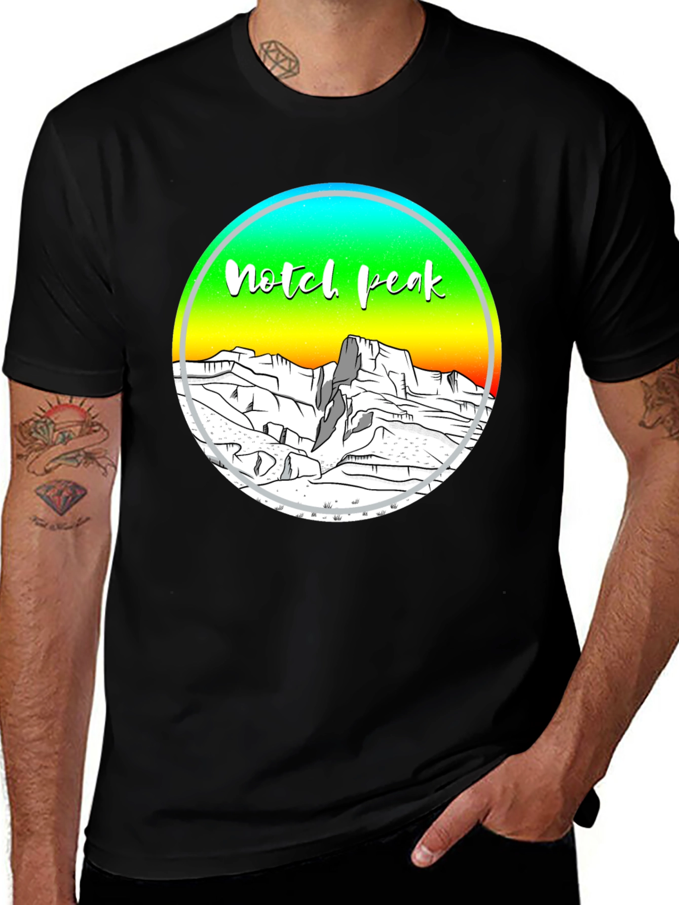 Variant 3 of Notch Peak Graphic T-Shirt - Black