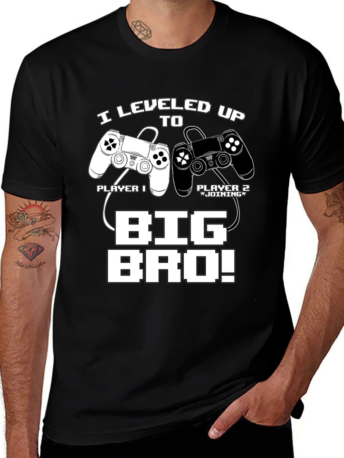 Variant 19 of I Leveled Up to Big Bro Gamer T-Shirt