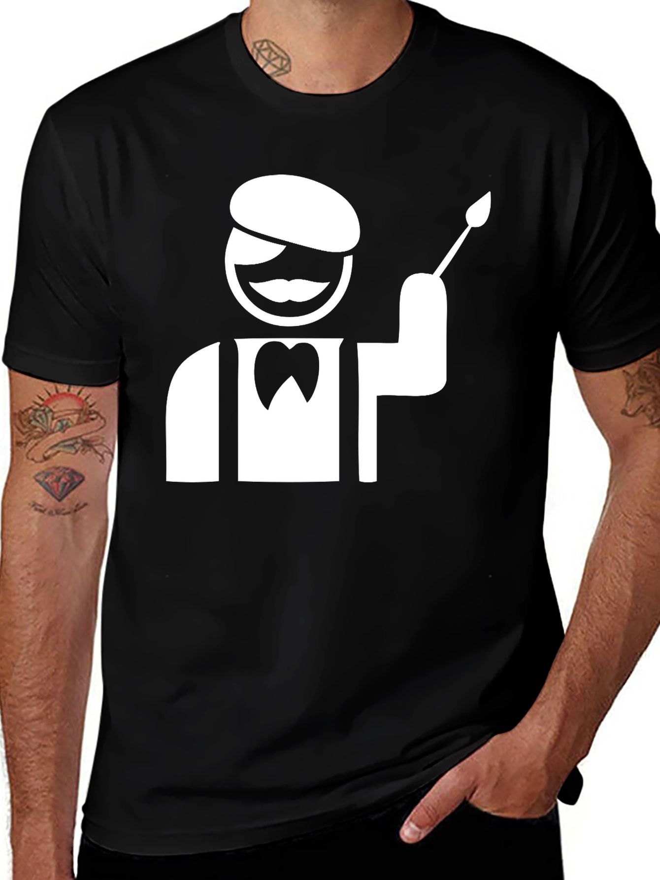 Variant 6 of Painter Graphic T-Shirt | Artistic Black Tee