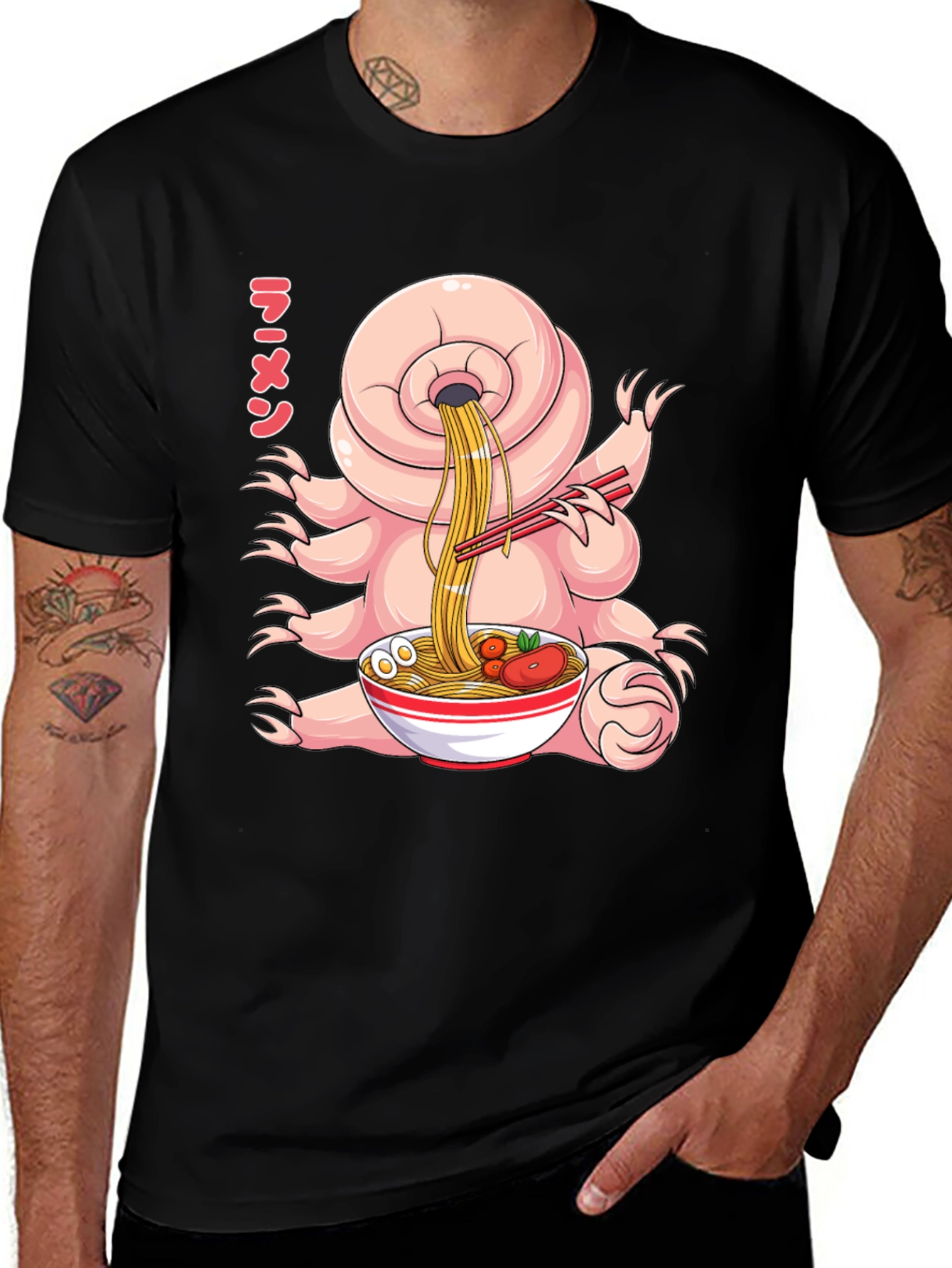 Variant 9 of Ramen Tardigrade T-Shirt - Funny Graphic Tee