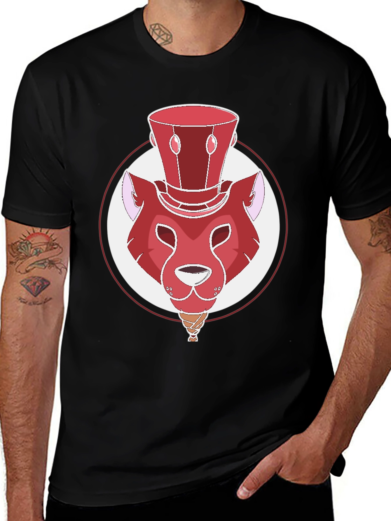 Variant 22 of Whimsical Red Lion Graphic Tee