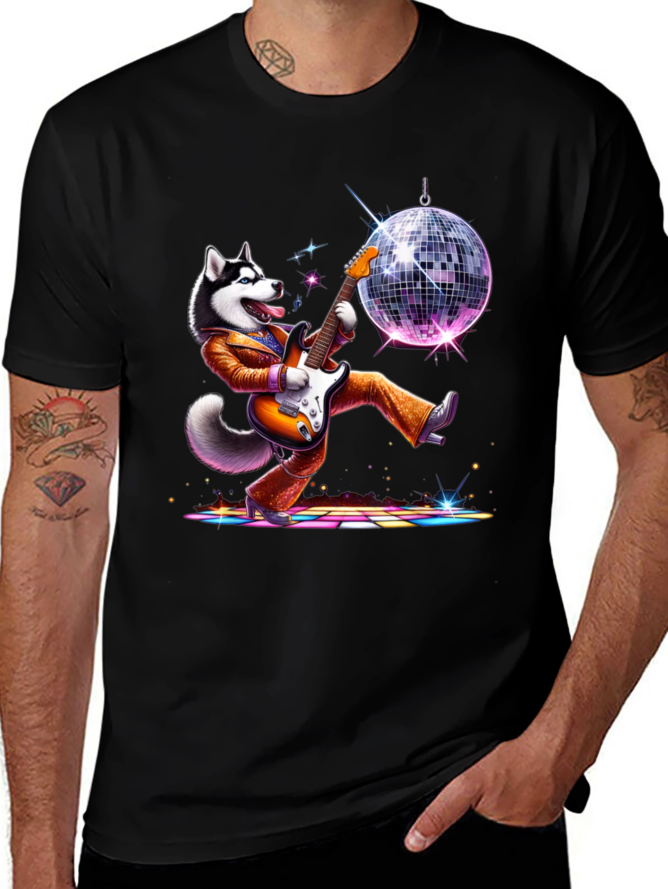 Variant 21 of Funky Dog Disco T-Shirt