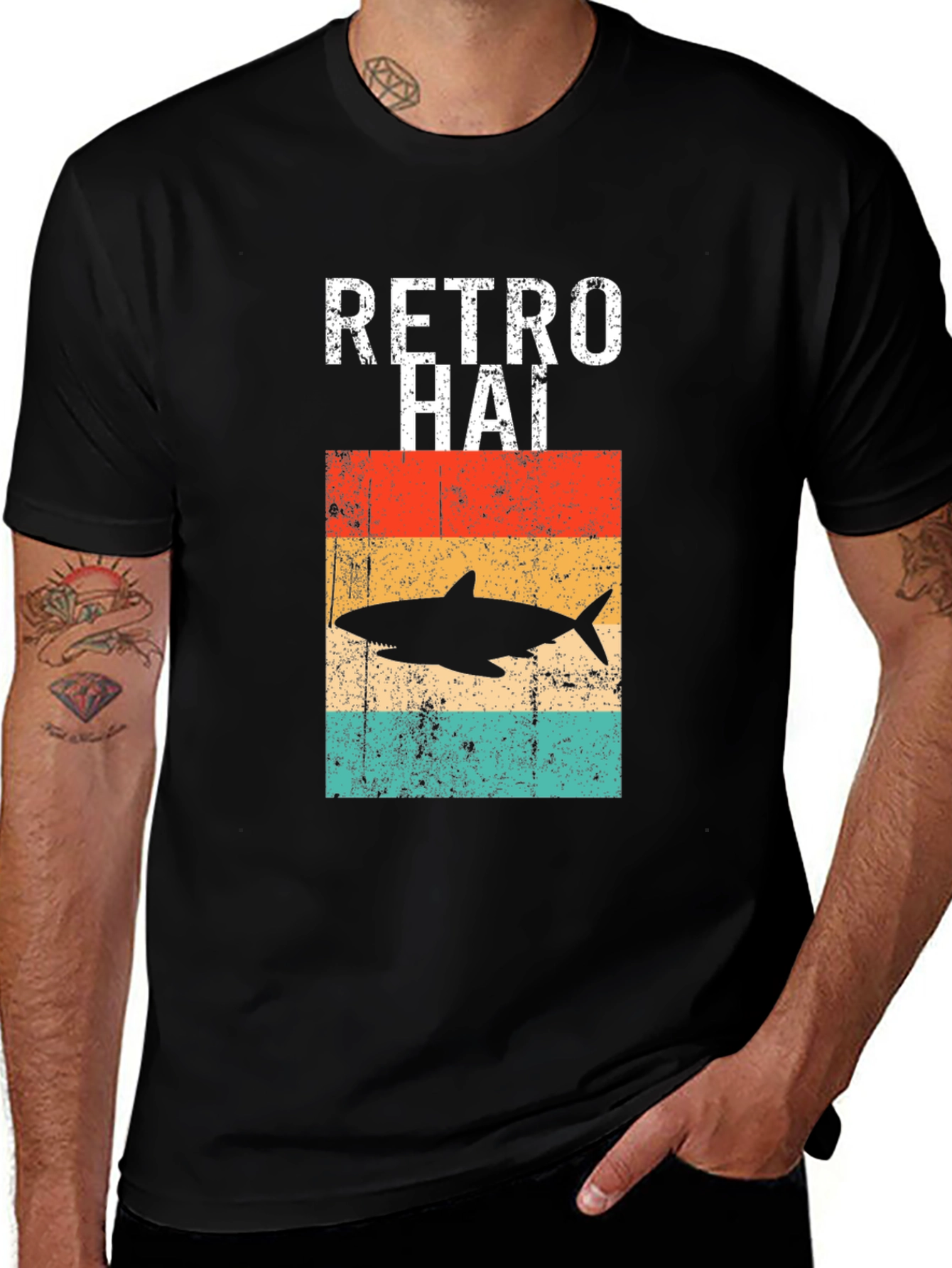 Variant 22 of Retro Shark T-Shirt - Vintage Ocean Style
