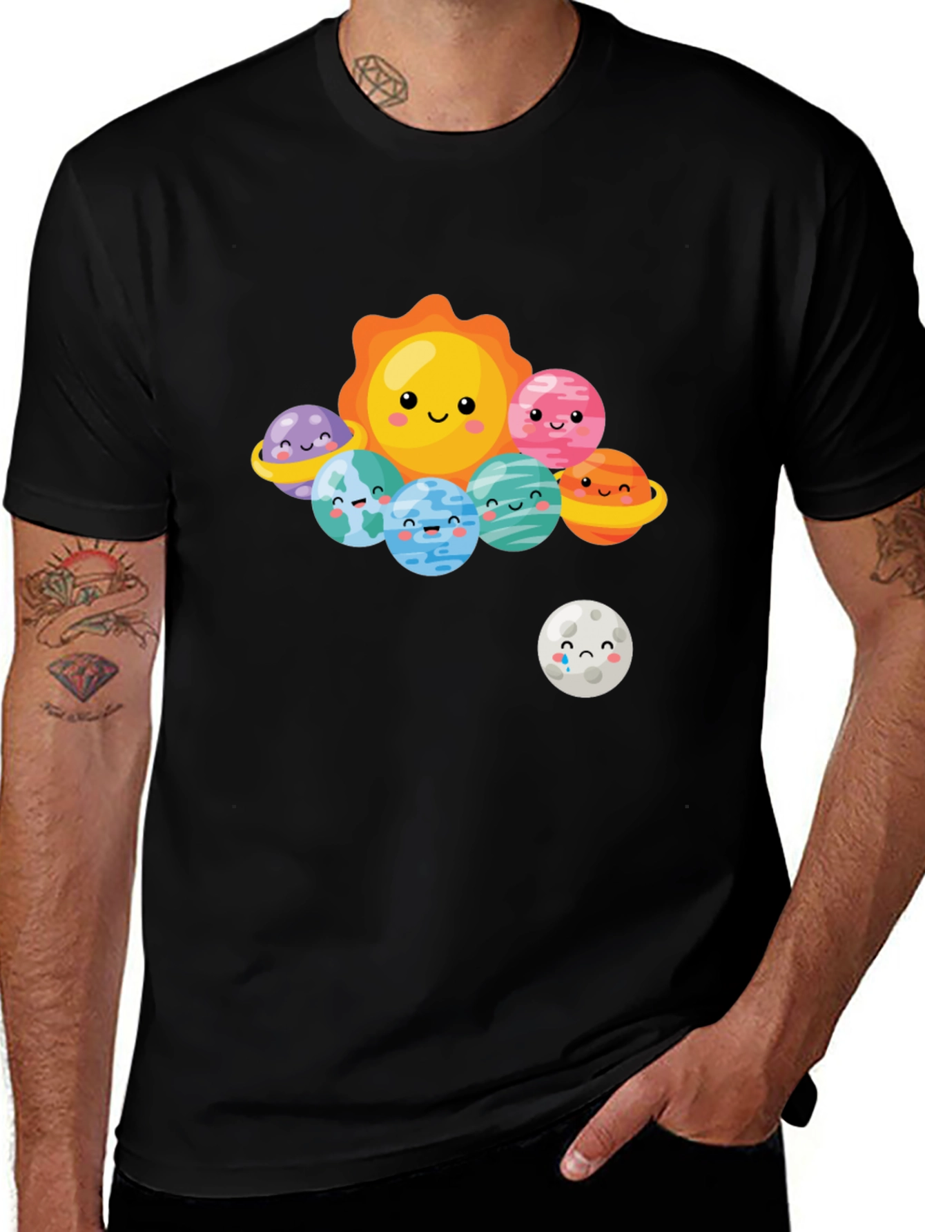 Variant 8 of Kawaii Solar System Graphic T-Shirt