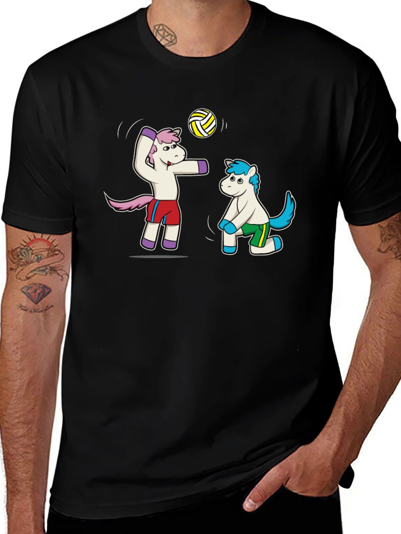 Variant 14 of Unicorn Volleyball Graphic Tee