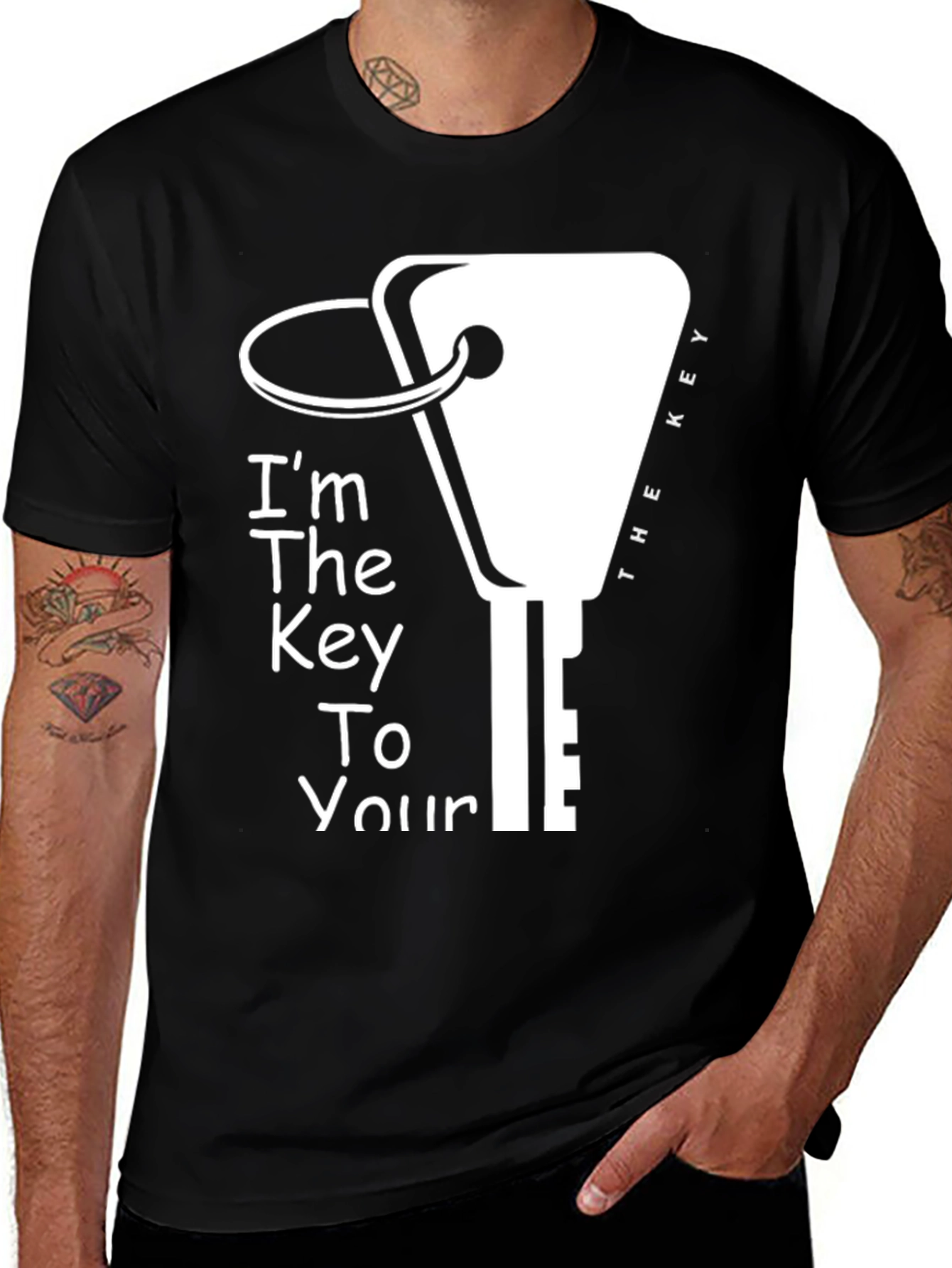 Variant 10 of Novelty Key Graphic T-Shirt - "I'm The Key To Your..."