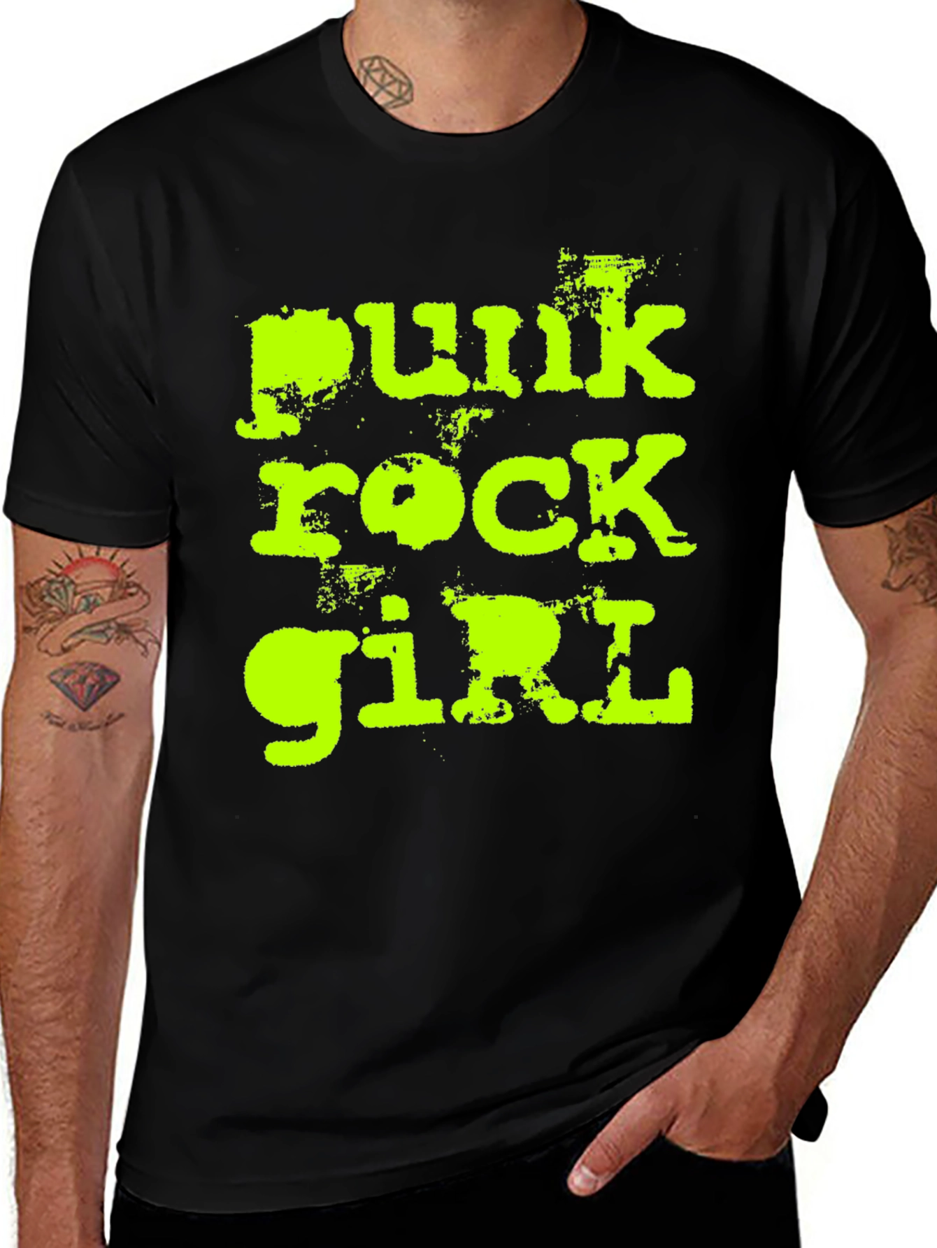 Punk Rock Girl Tee - Stylish Edgy Design
