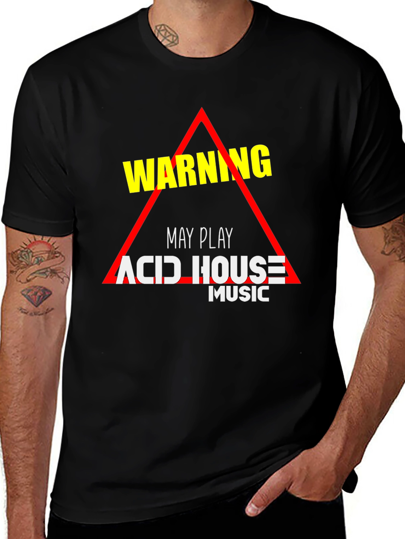 Variant 9 of Warning May Play Acid House Music T-Shirt