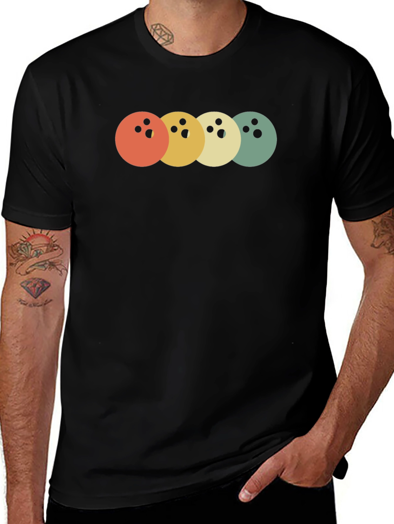 Retro Bowling Ball T-Shirt - Stylish & Comfortable