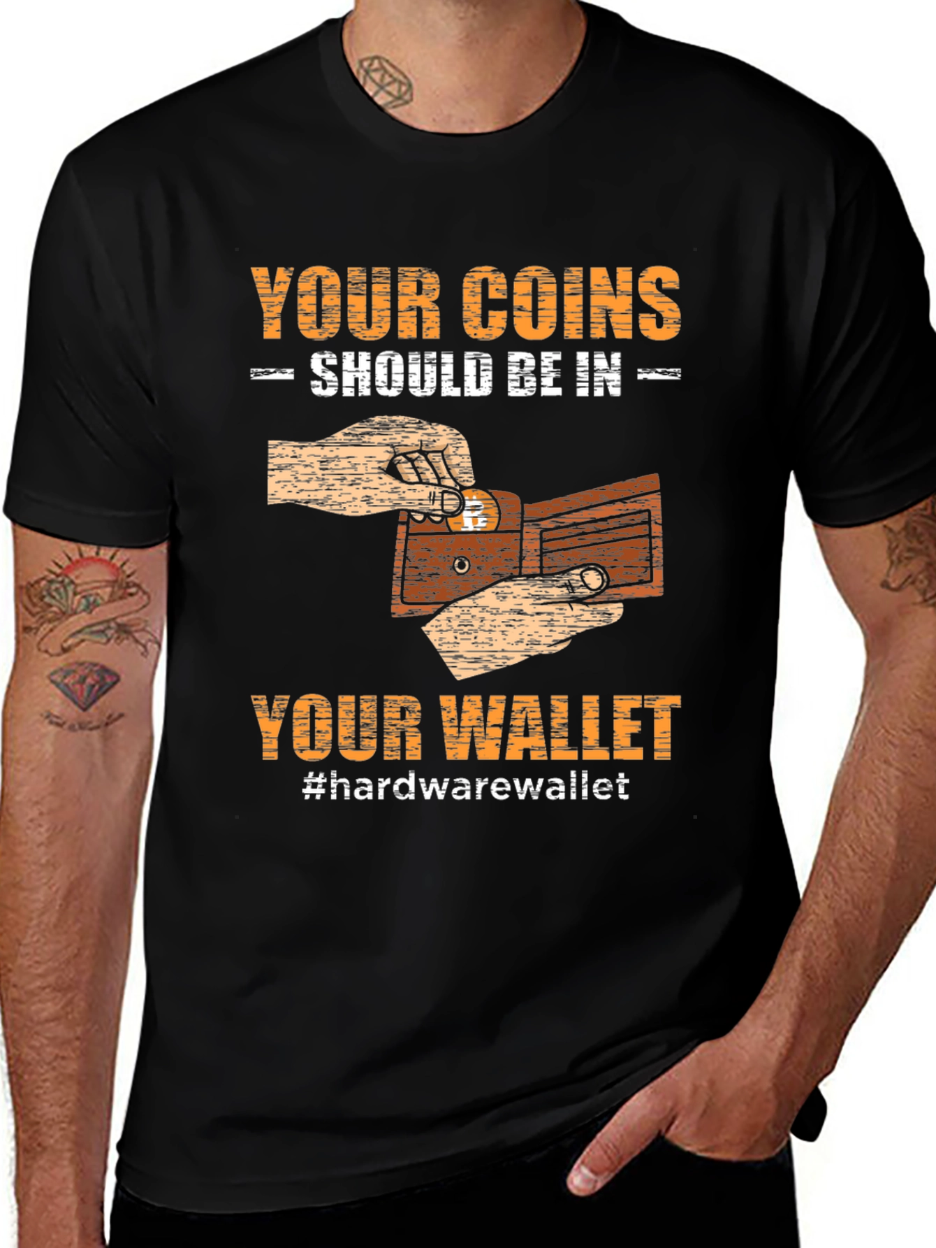 Variant 13 of Your Coins in Wallet Black T-Shirt