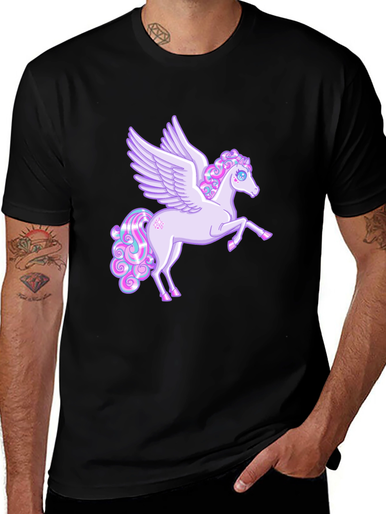 Variant 12 of Pegasus Graphic Tee - Black
