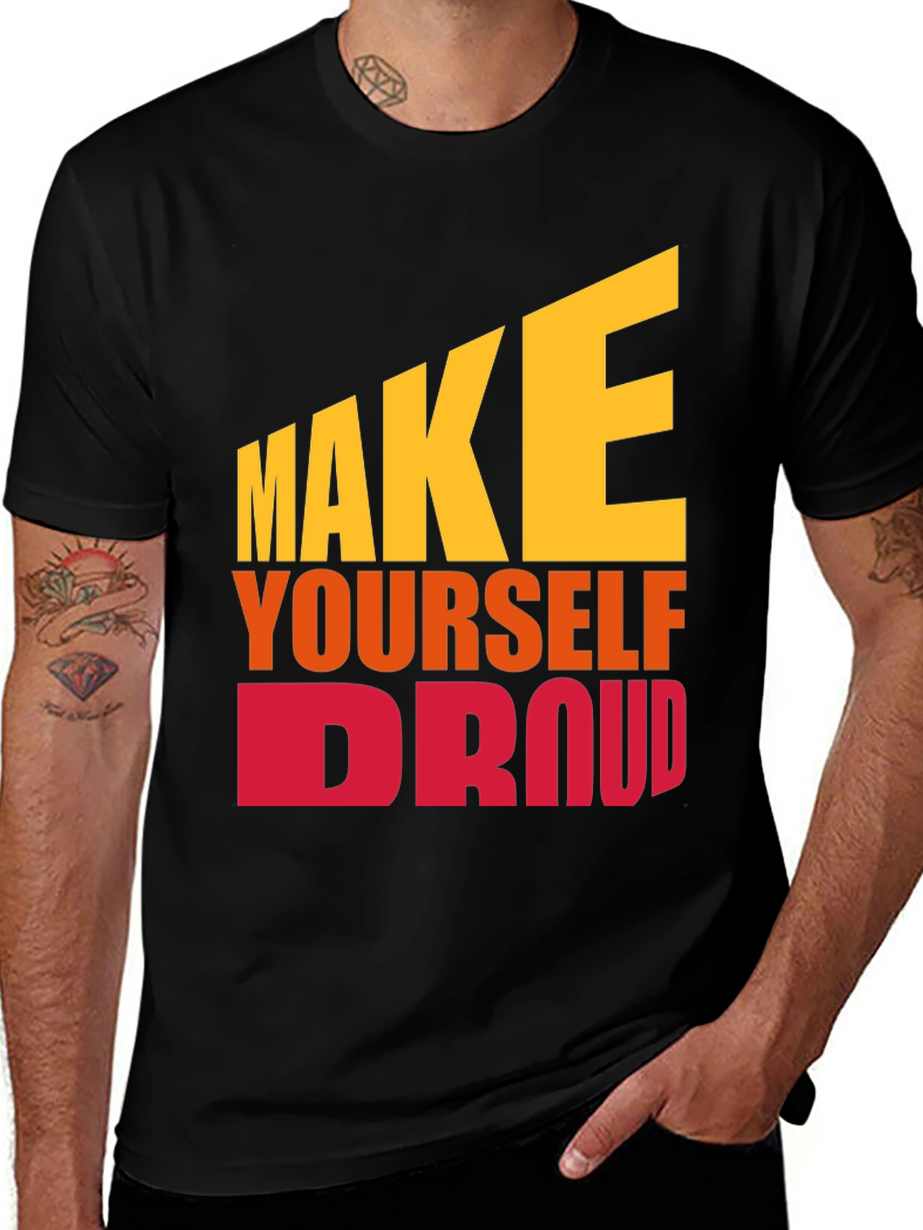 Variant 7 of Make Yourself Proud Graphic Tee - Black
