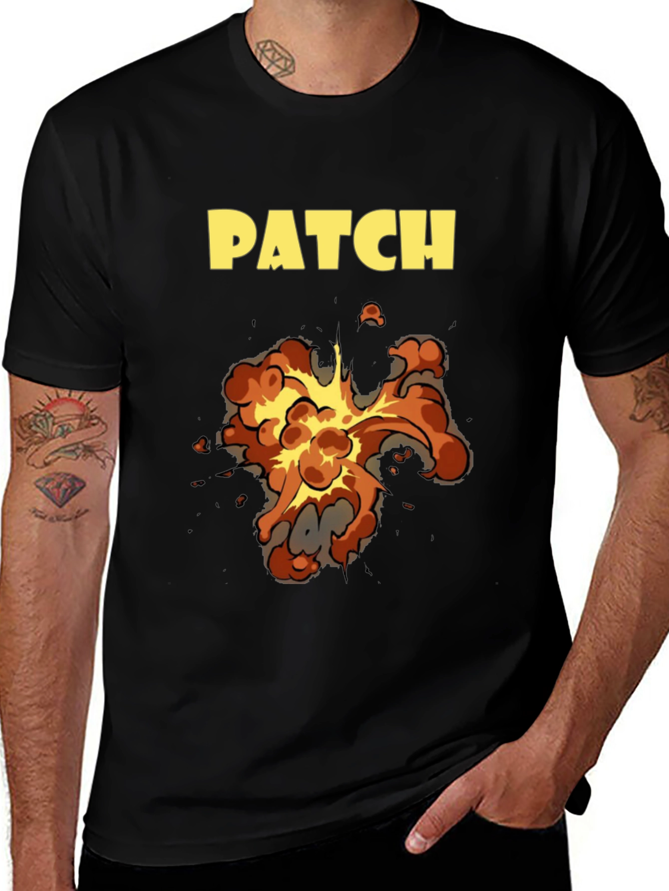 Variant 27 of PATCH Explosion Graphic Black T-Shirt