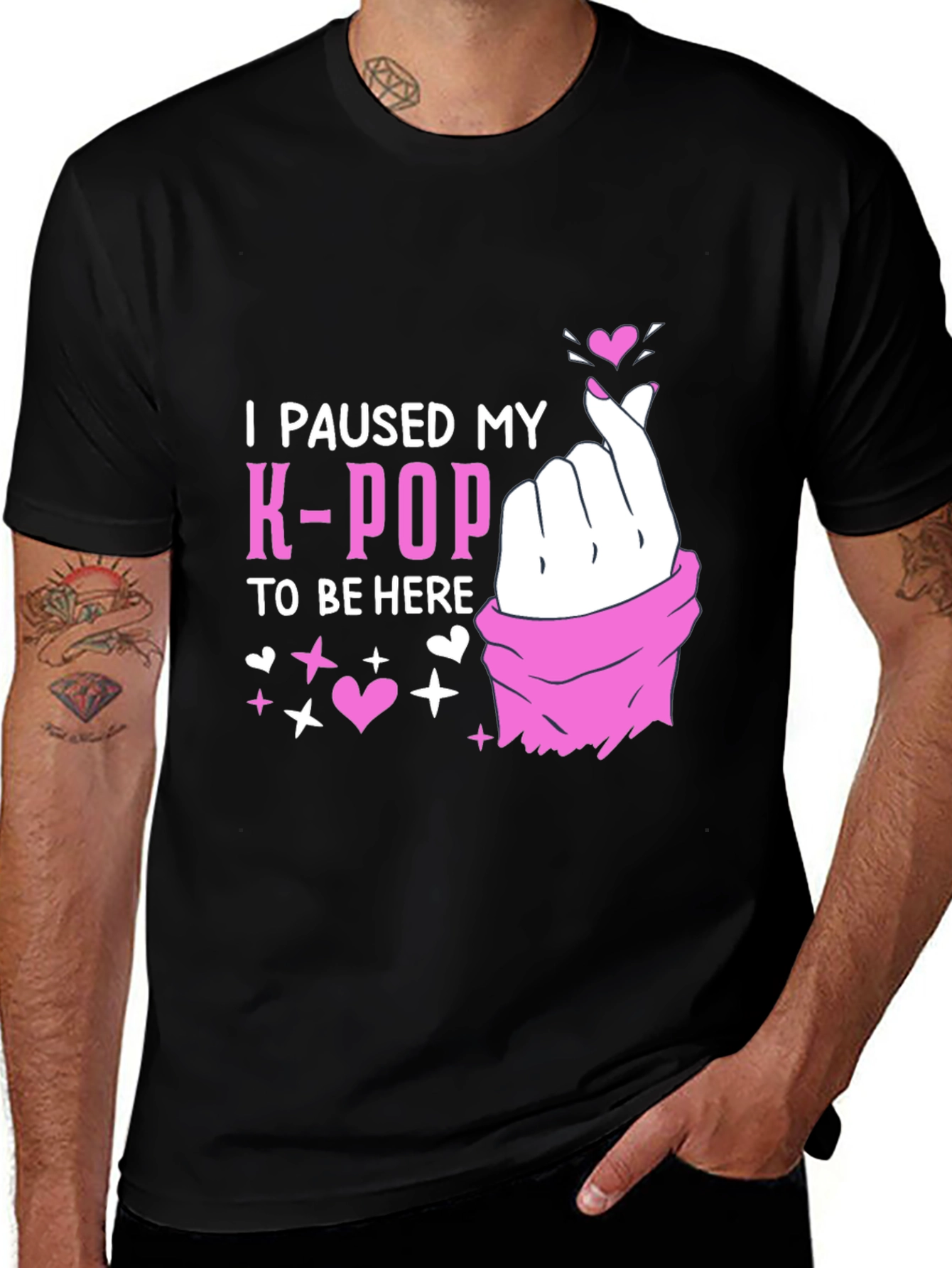 I Paused My K-Pop To Be Here Graphic Tee