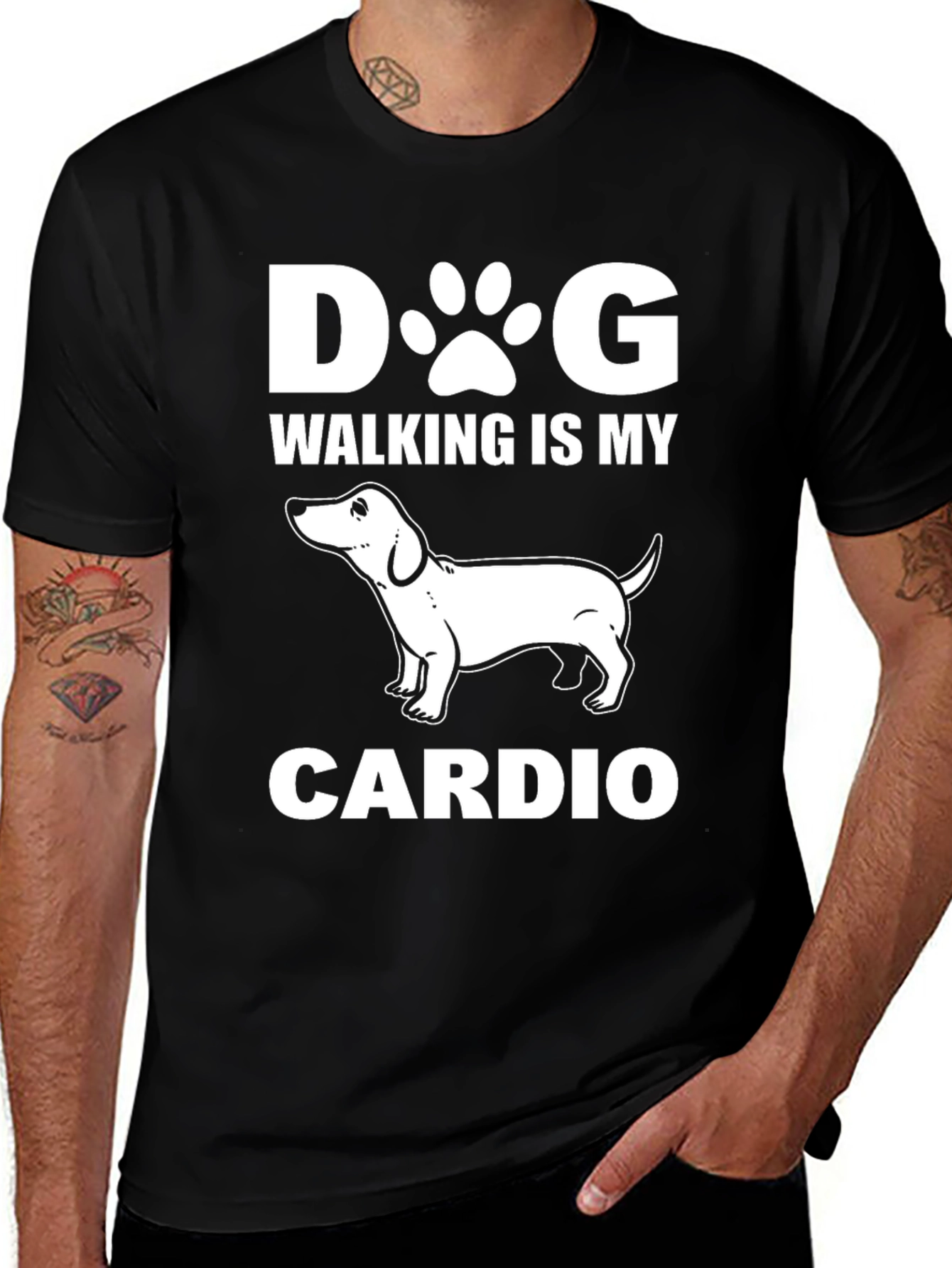 Variant 26 of Dog Walking Is My Cardio Graphic T-Shirt