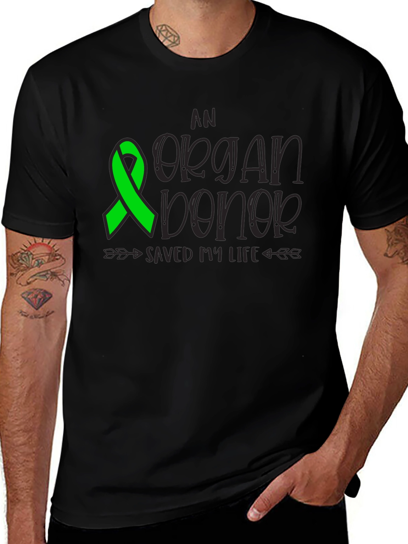 Organ Donor Awareness T-Shirt - Black