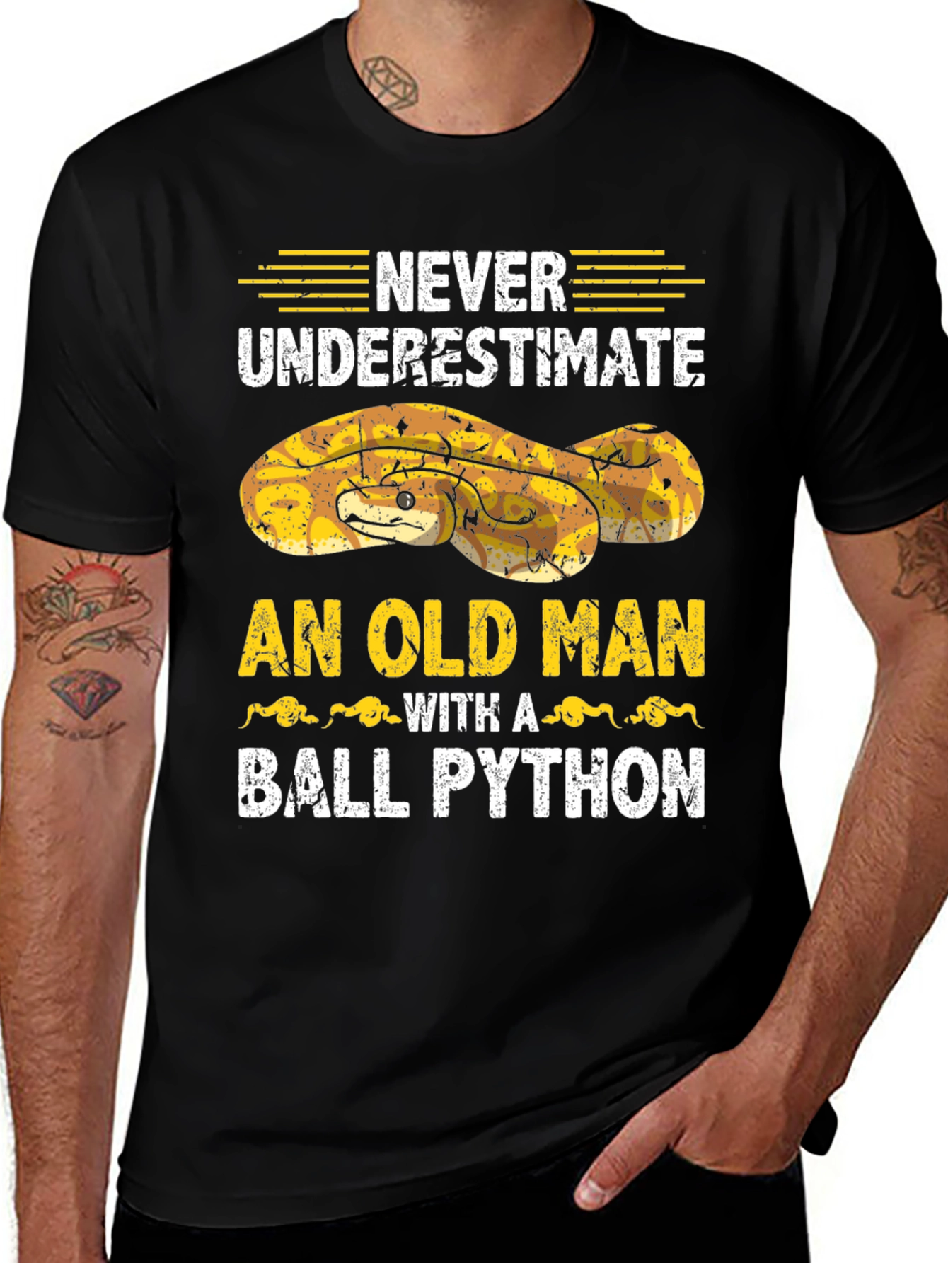 Variant 20 of Ball Python Old Man T-Shirt