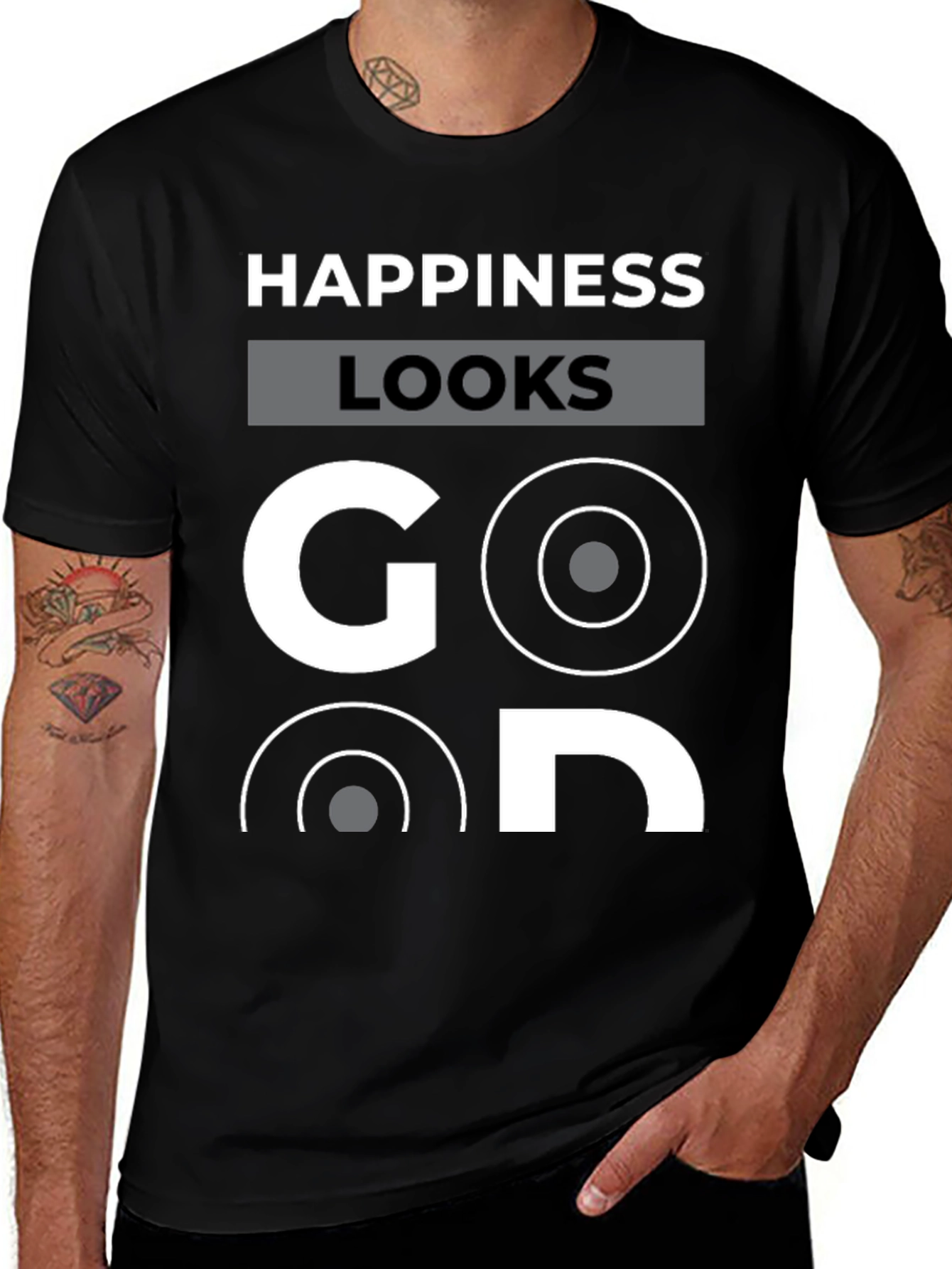 Variant 26 of Happiness Looks Good Graphic Tee