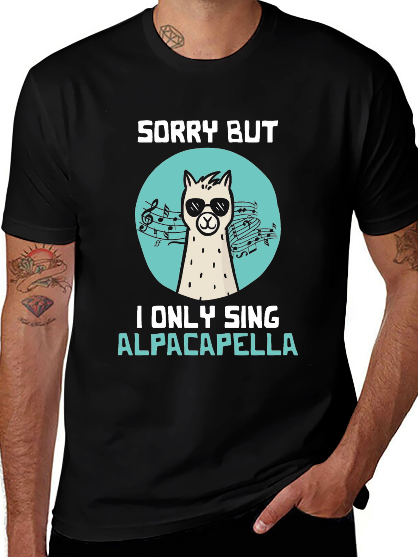 Variant 22 of Alpaca-pella T-Shirt: Funny Music Lover Tee