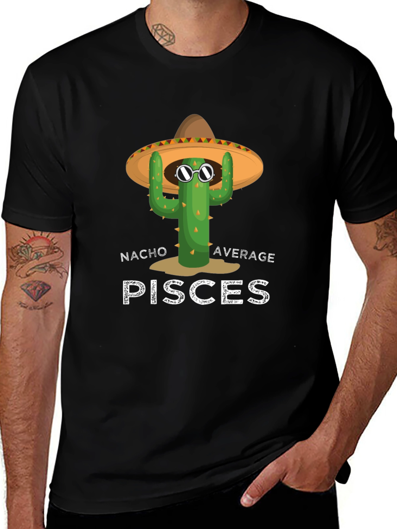 Nacho Average Pisces Cactus T-Shirt