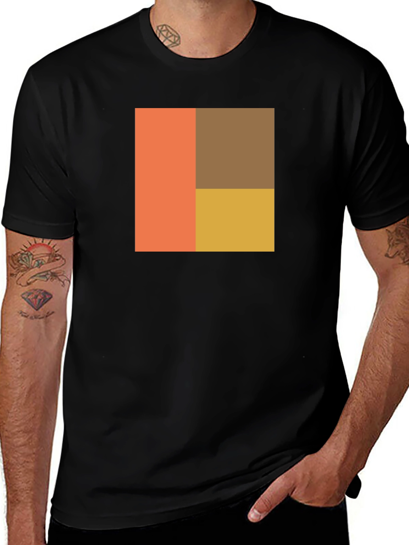 Variant 15 of Modern Block Graphic Tee - Stylish Casual Wear