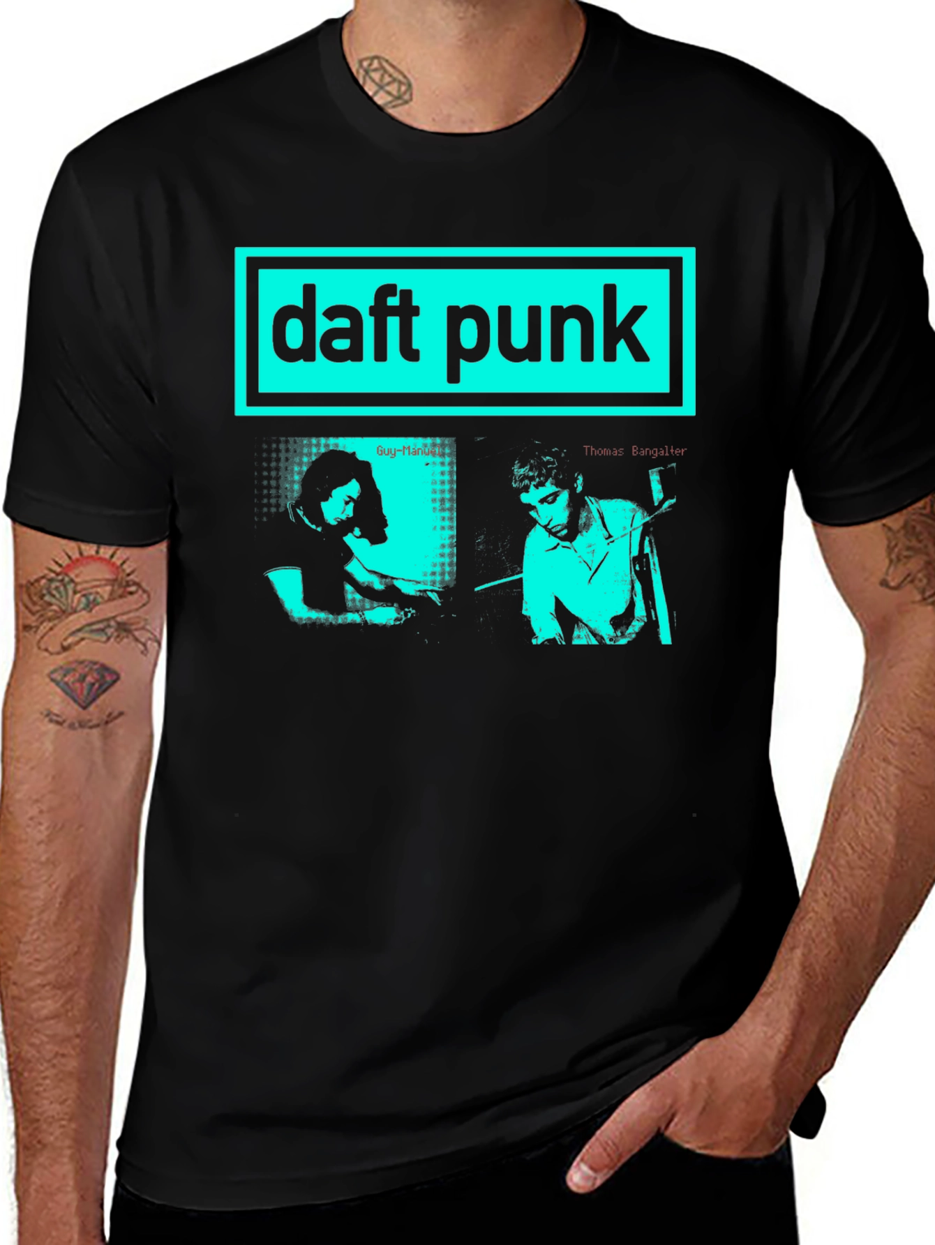 Daft Punk Graphic T-Shirt - Retro Music Tee