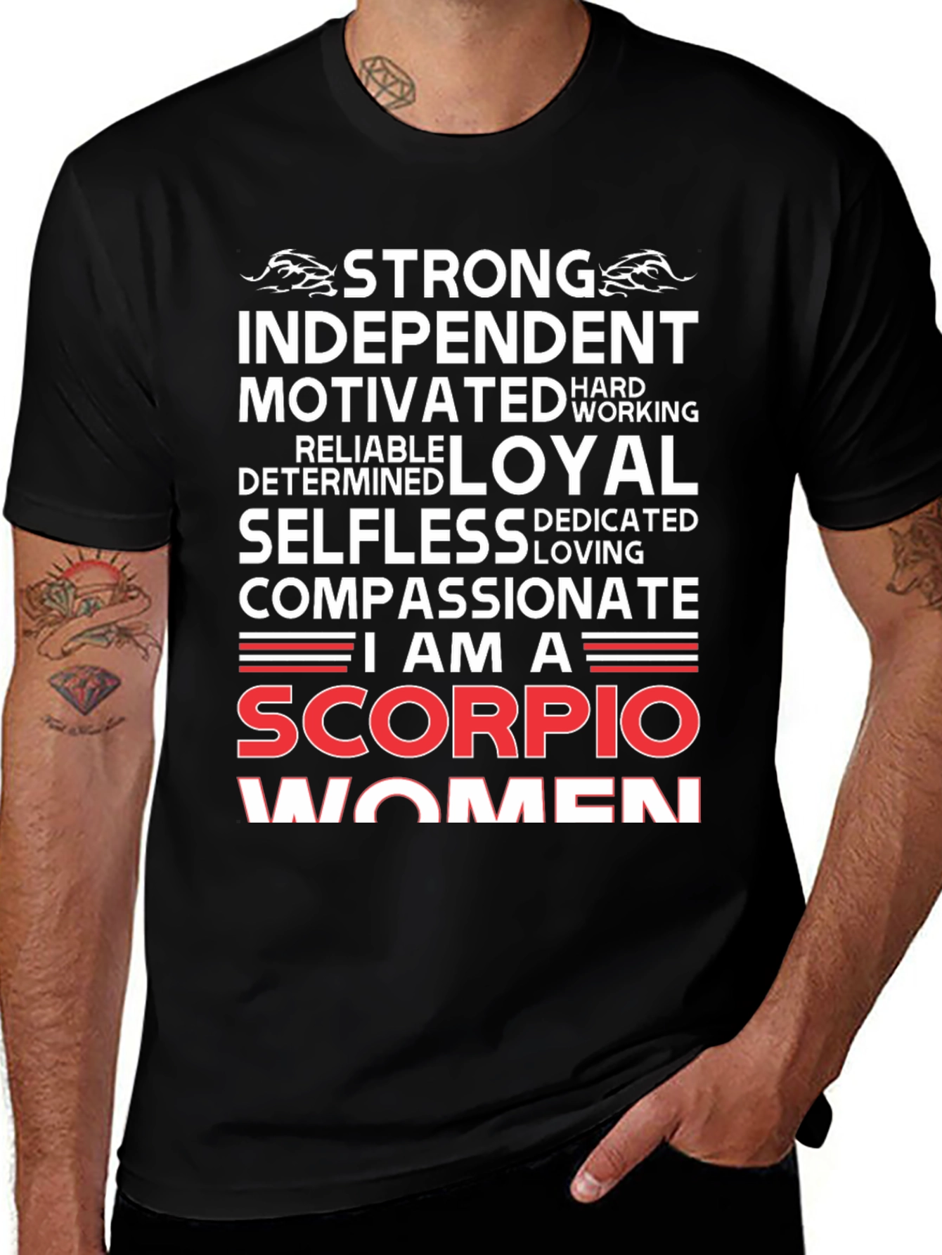 Scorpio Woman Graphic Tee - Strong, Independent Design