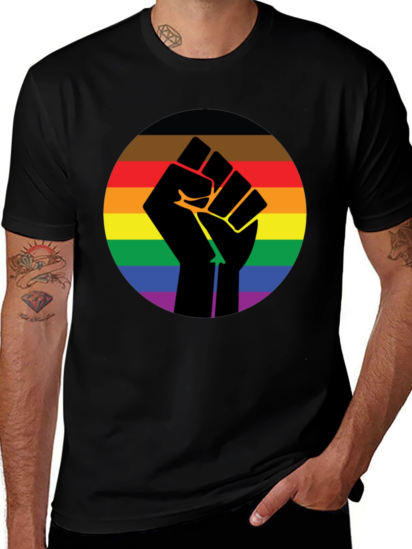 Equality Fist Rainbow Pride T-Shirt