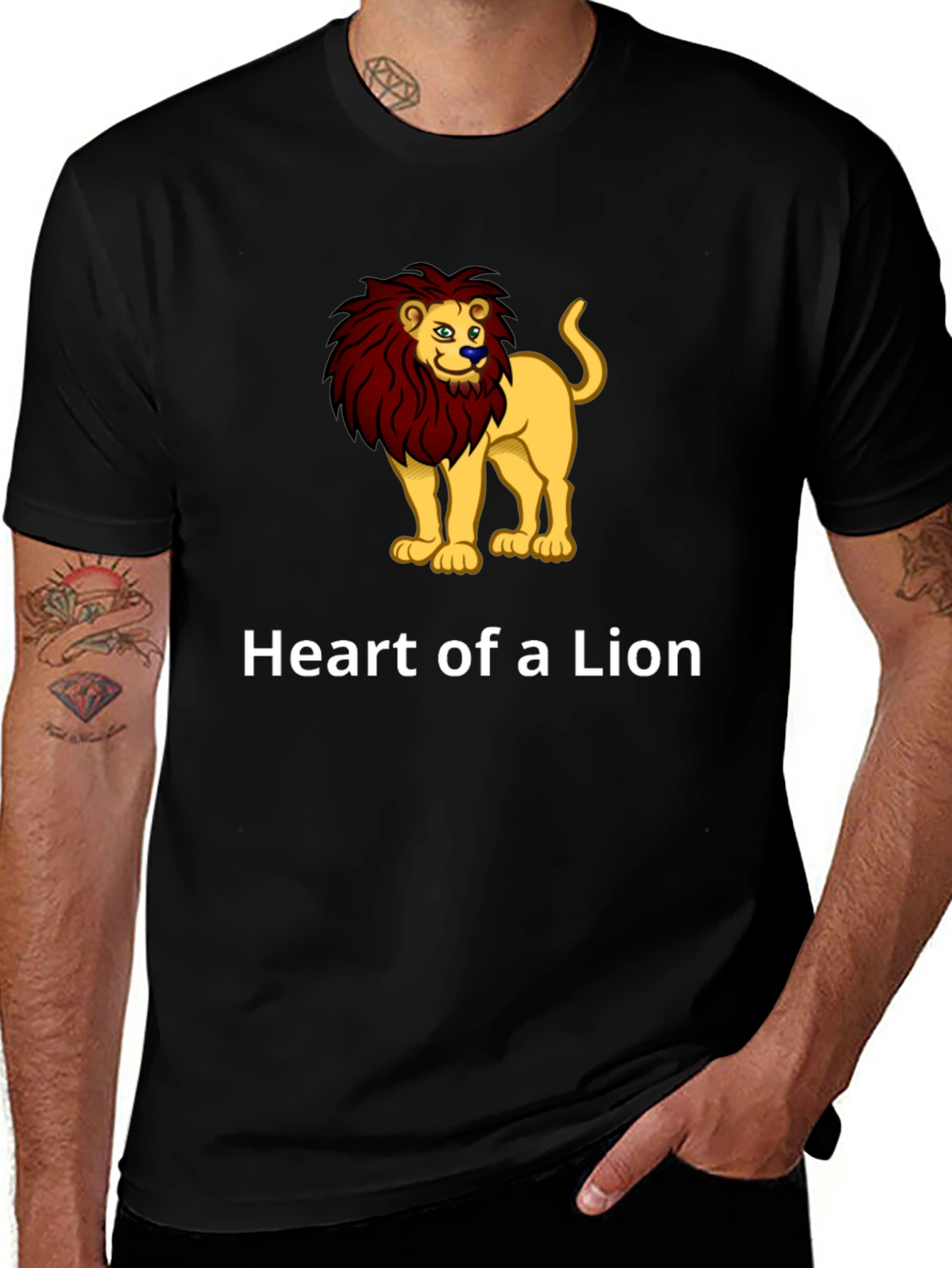 Variant 29 of Heart of a Lion Black T-Shirt