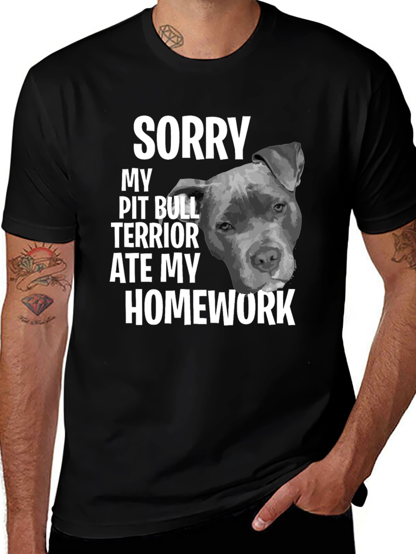 Variant 7 of Pit Bull Ate My Homework T-Shirt
