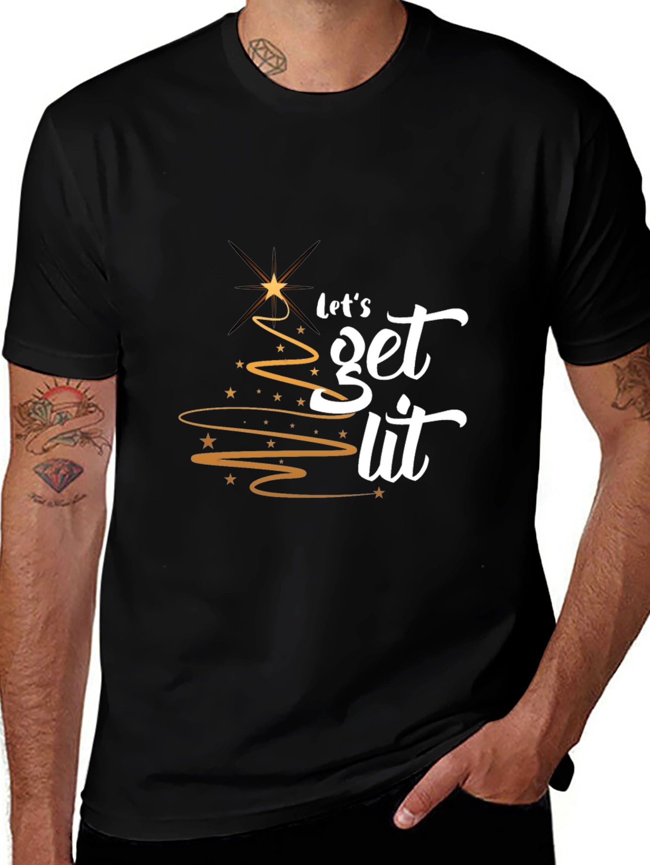 Let's Get Lit T-Shirt: Festive Christmas Tee
