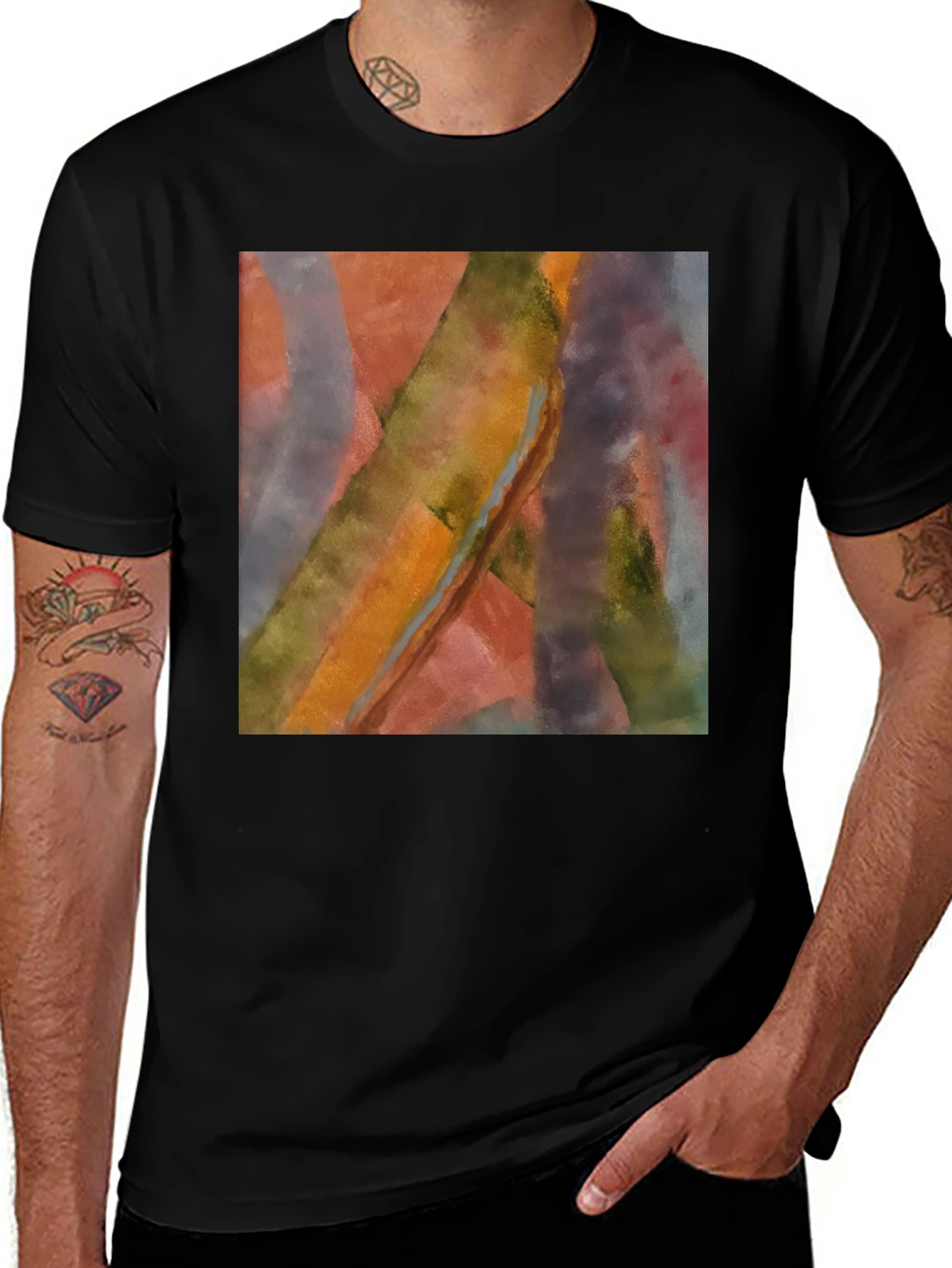 Variant 8 of Abstract Art Graphic Tee - Modern Artistic Design