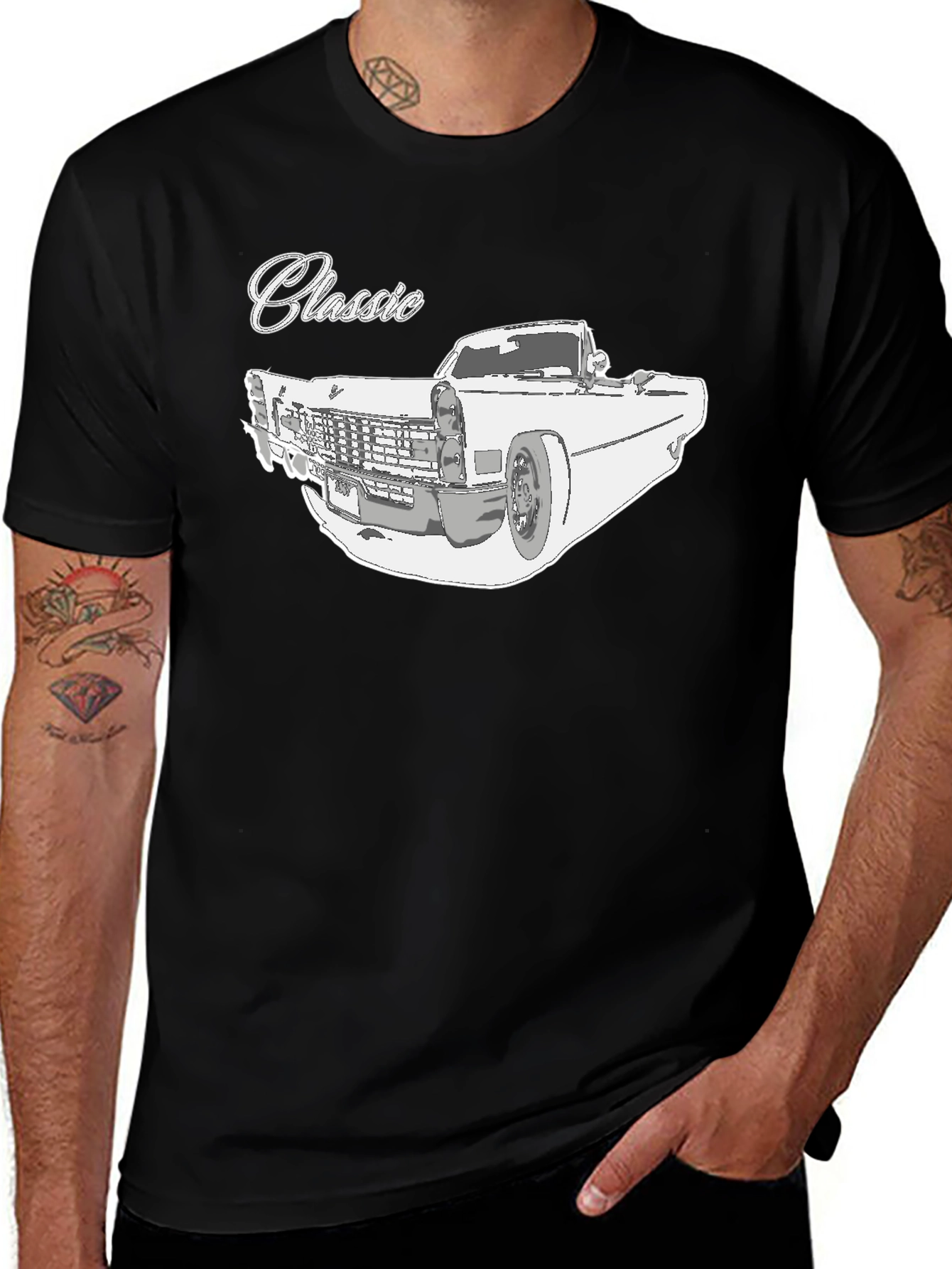 Variant 21 of Classic Car Graphic T-Shirt - Vintage Style