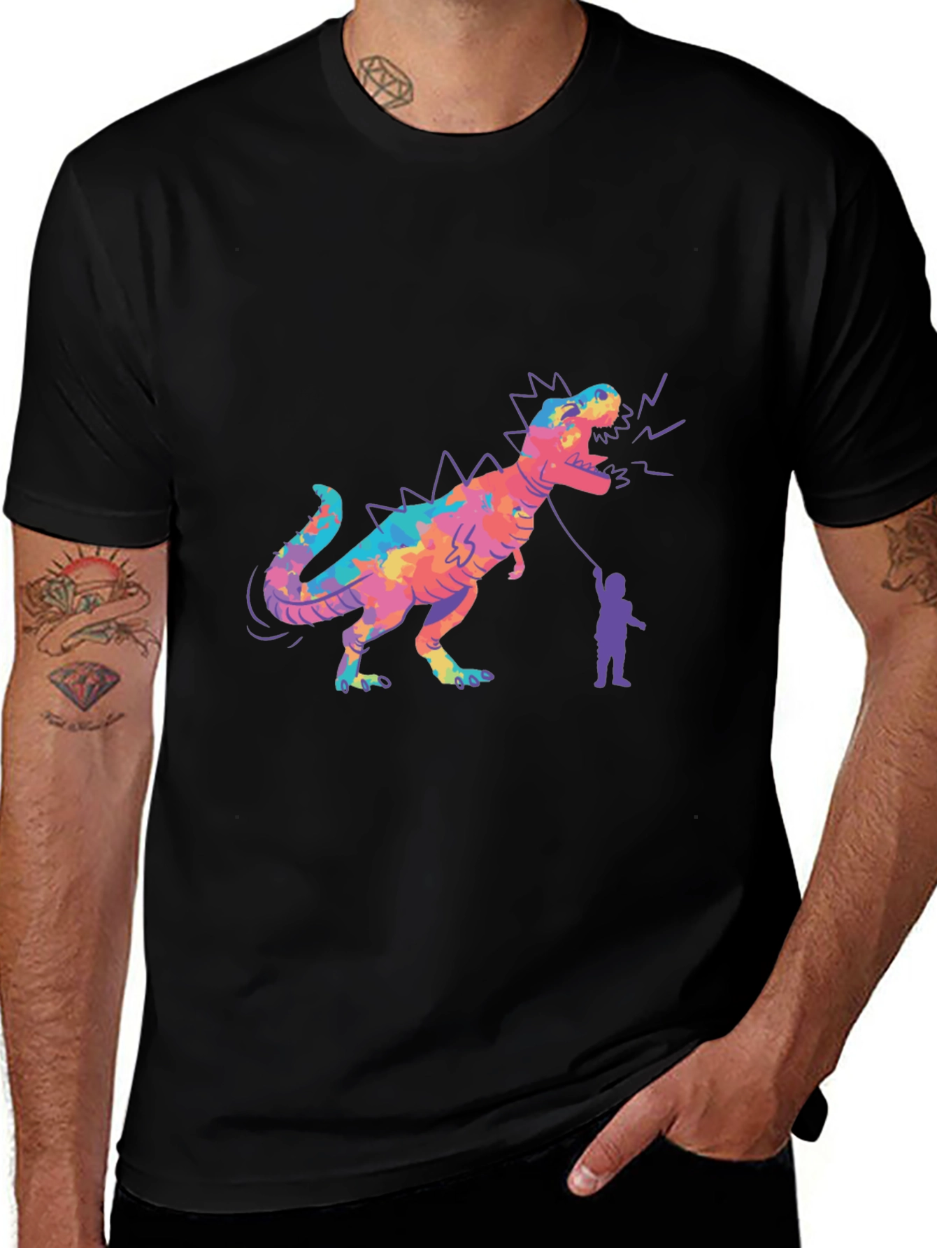 Variant 7 of Dino & Boy Graphic Tee