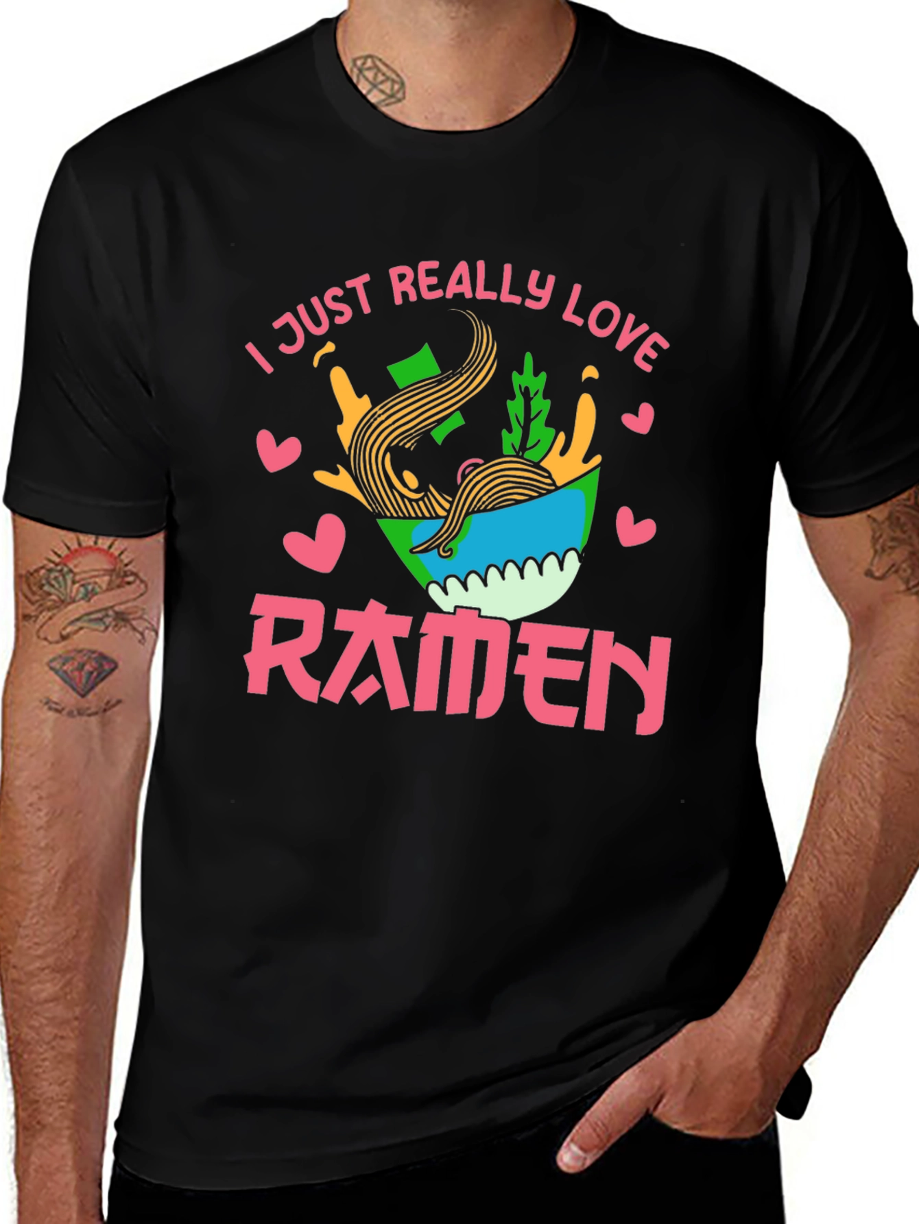 Ramen Lover T-Shirt - 'I Just Really Love Ramen' Design