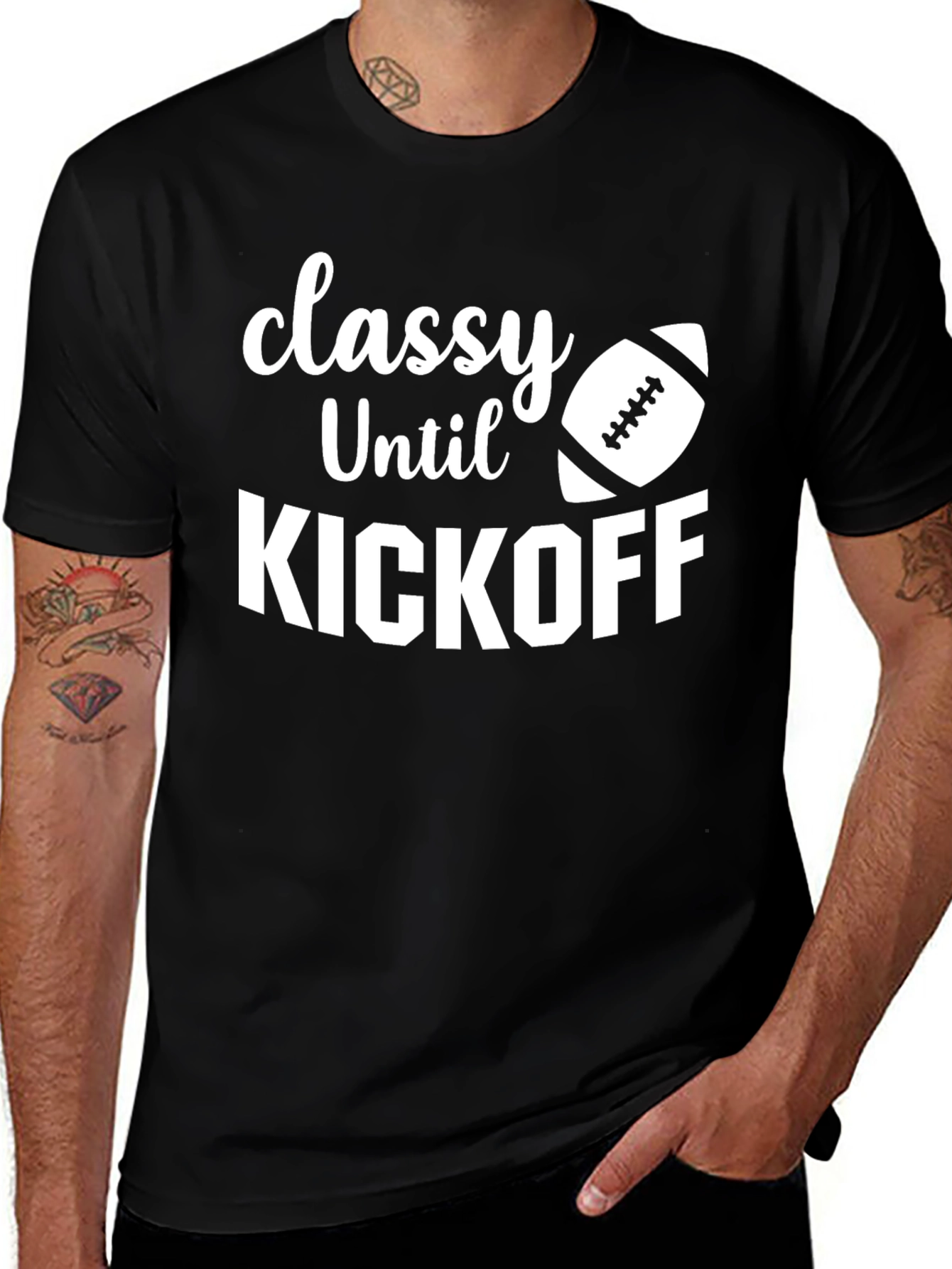 Variant 16 of Classy Until Kickoff Football T-Shirt