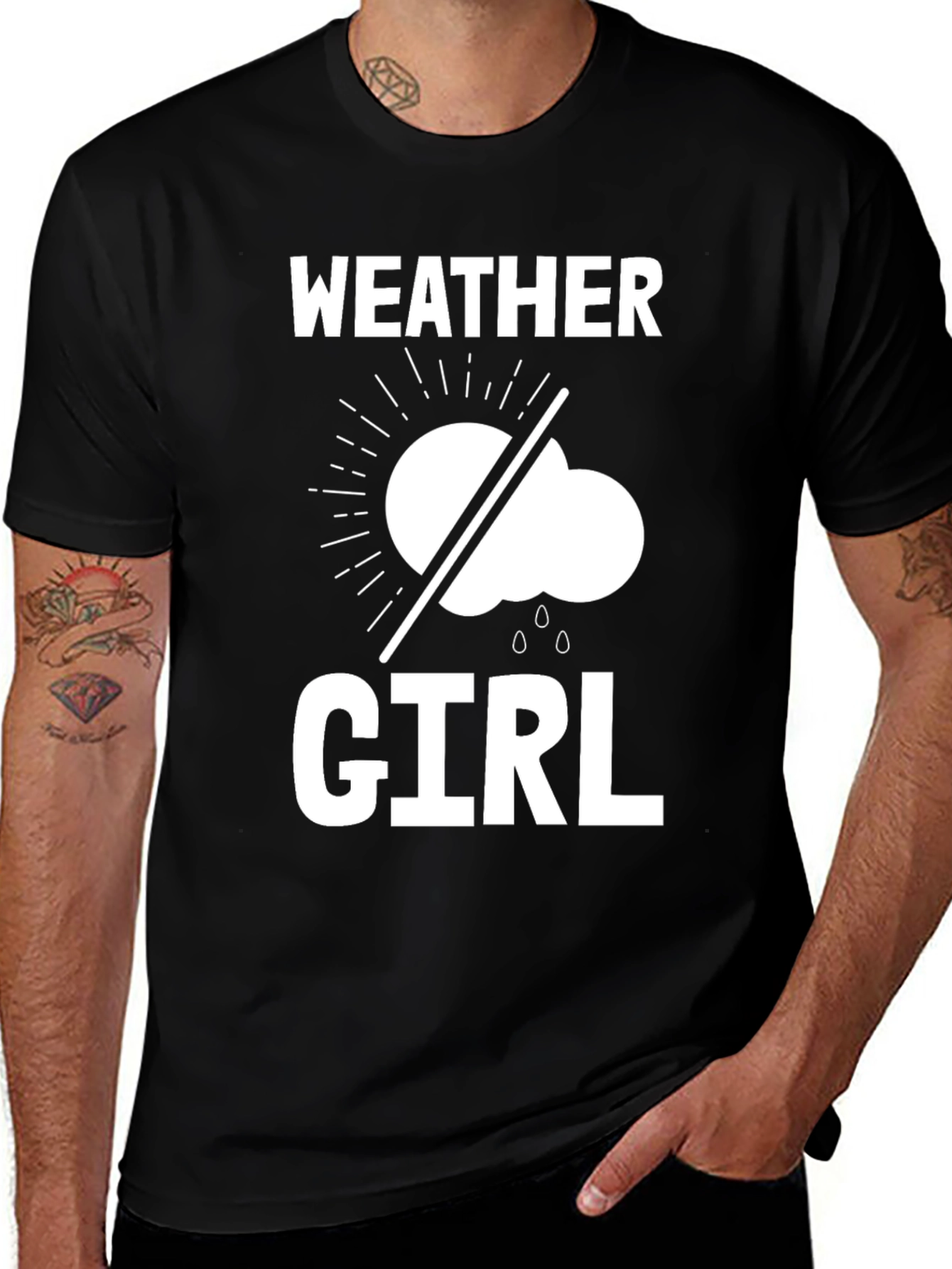 Variant 26 of Weather Girl Graphic Tee - Cute Weather Forecast Shirt