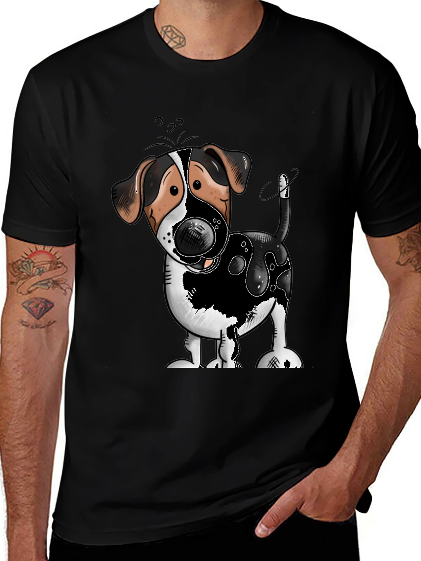 Variant 19 of Cute Dog Cartoon Graphic T-Shirt