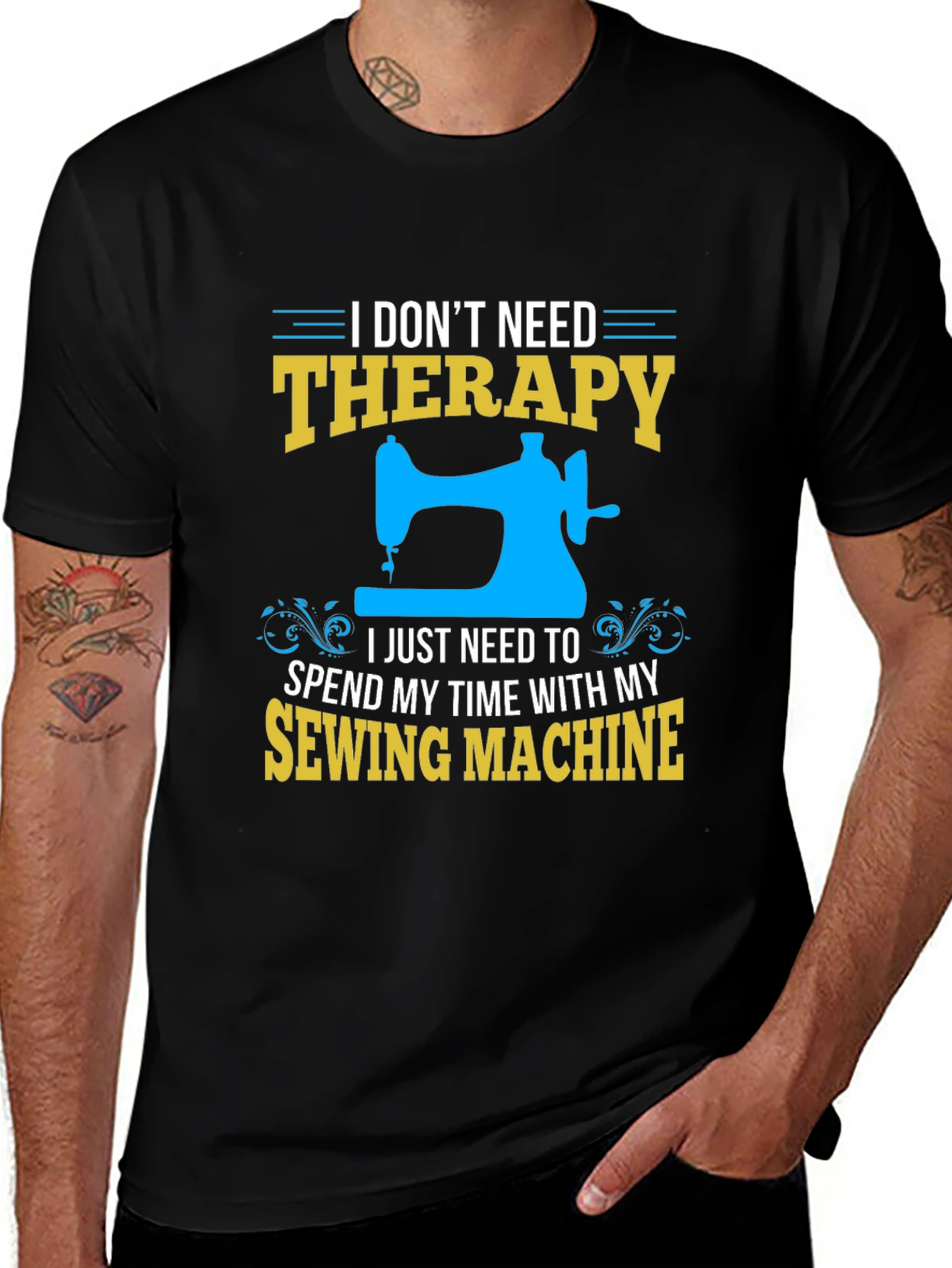 Variant 3 of Sewing Machine Therapy T-Shirt - Hobbyist Apparel