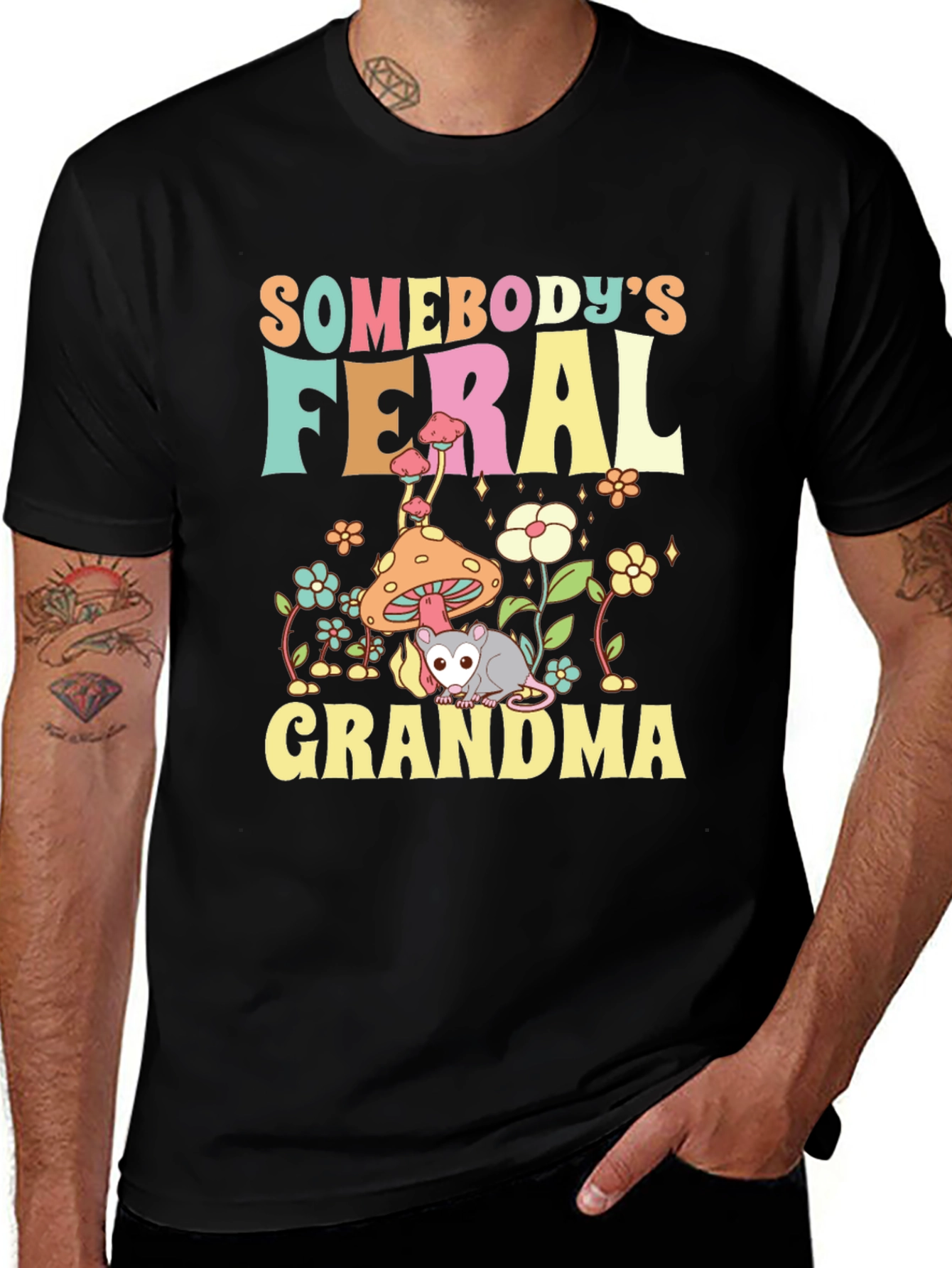 Variant 23 of Somebody's Feral Grandma Graphic T-Shirt