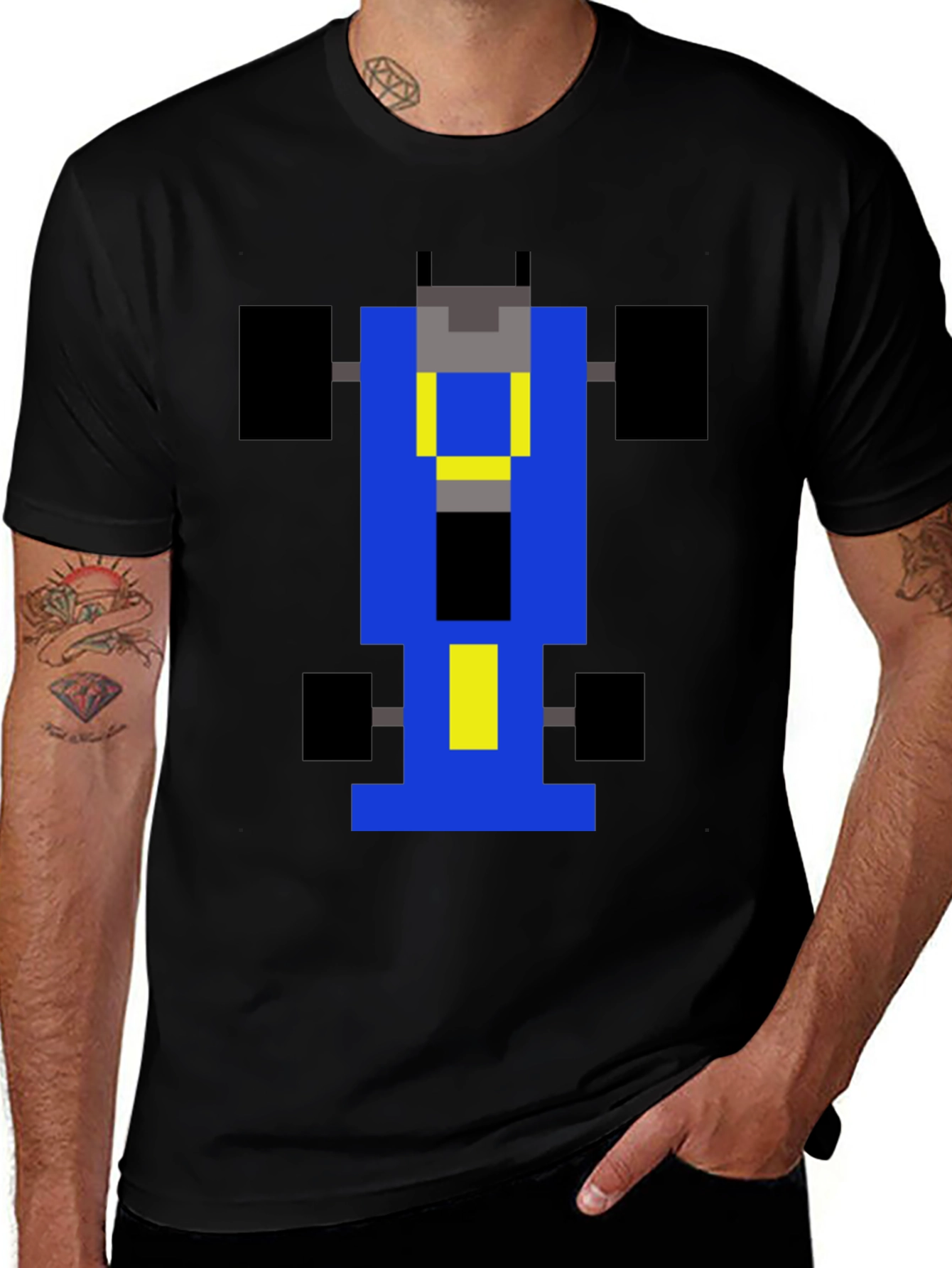 Variant 3 of Retro Racing T-Shirt - Pixelated Grand Prix Design