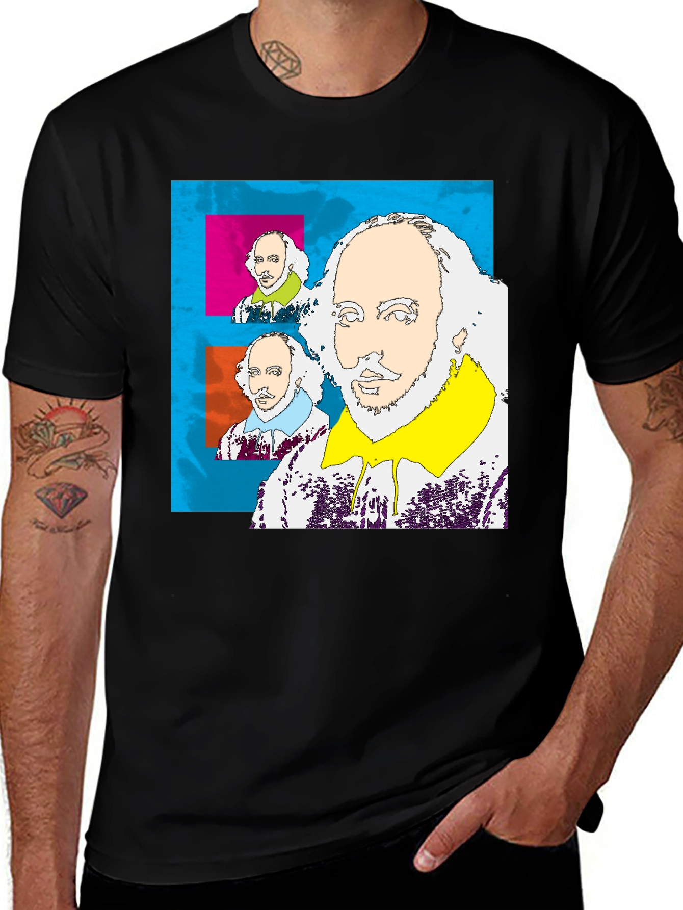 Shakespeare Pop Art T-Shirt - Bold and Unique Design
