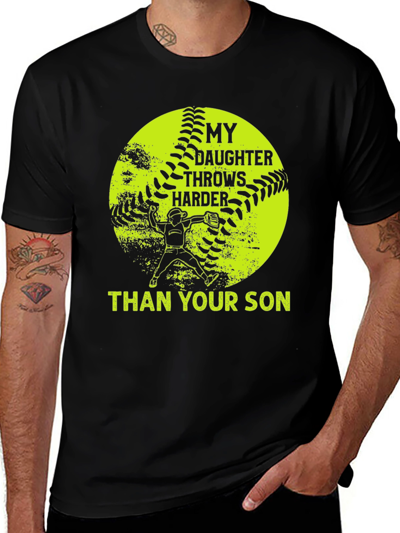 Variant 20 of Softball Mom T-Shirt: My Daughter Throws Harder Than Your Son