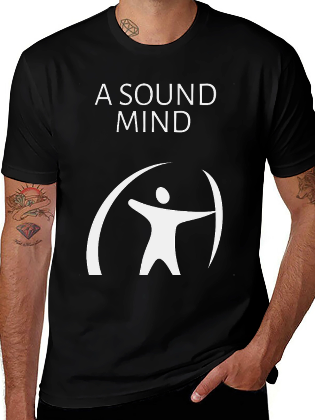 Variant 22 of A Sound Mind Graphic Tee - Black