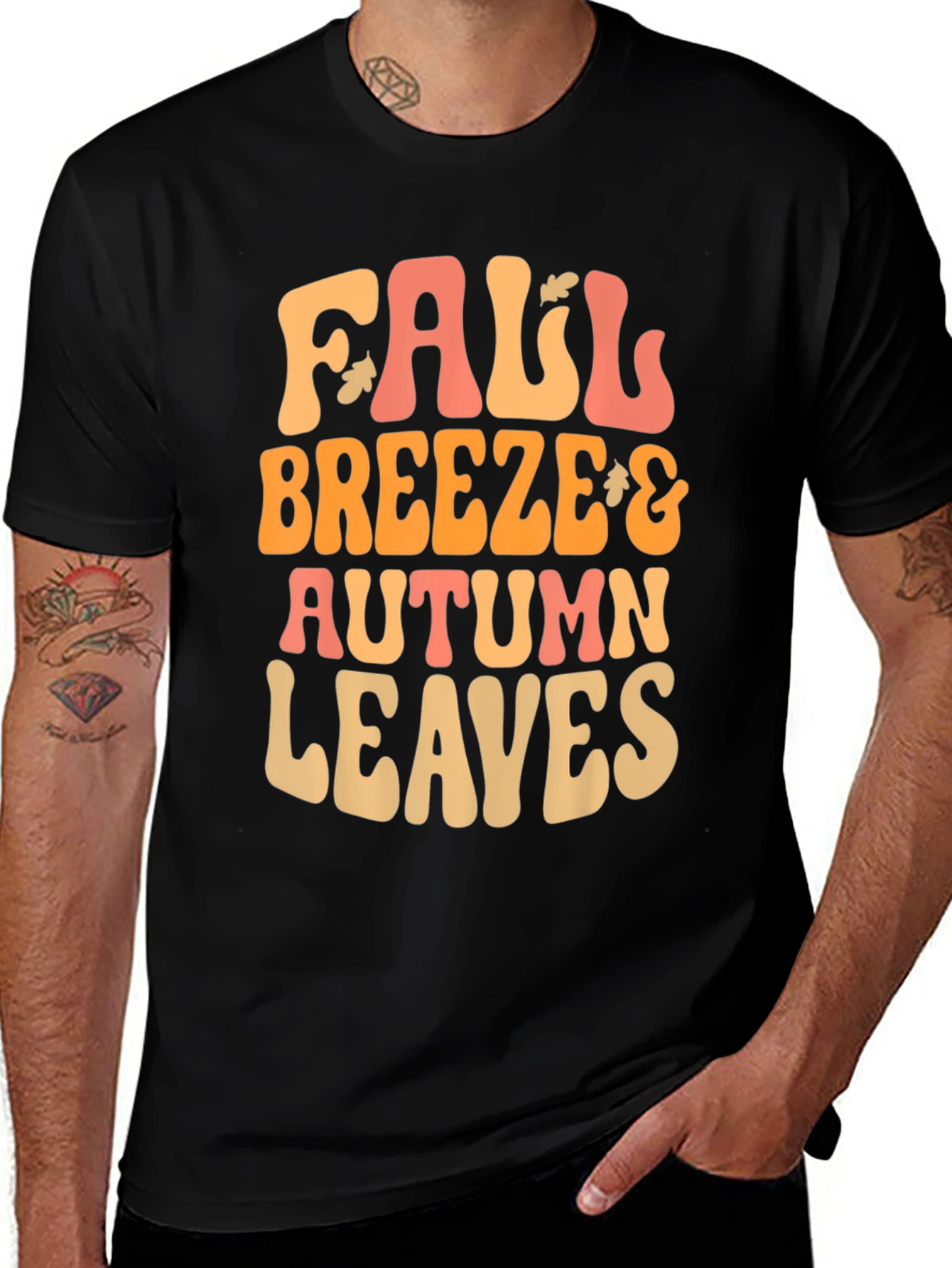 Variant 14 of Fall Breeze Autumn Leaves Graphic Tee